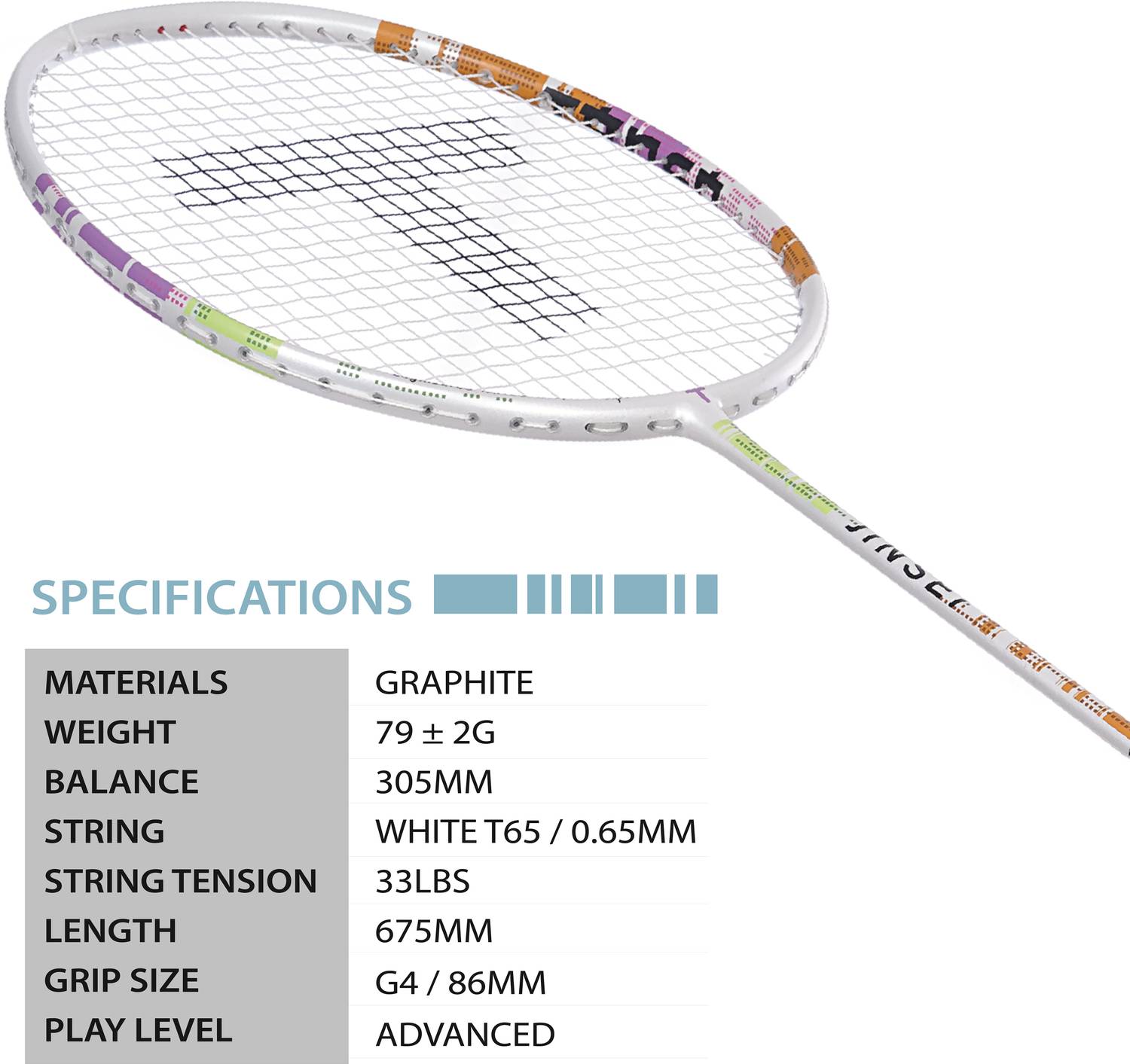 Tanso Jinsei Full Graphite Ultra Light Carbon Fibre Badminton Racquet - Image 3