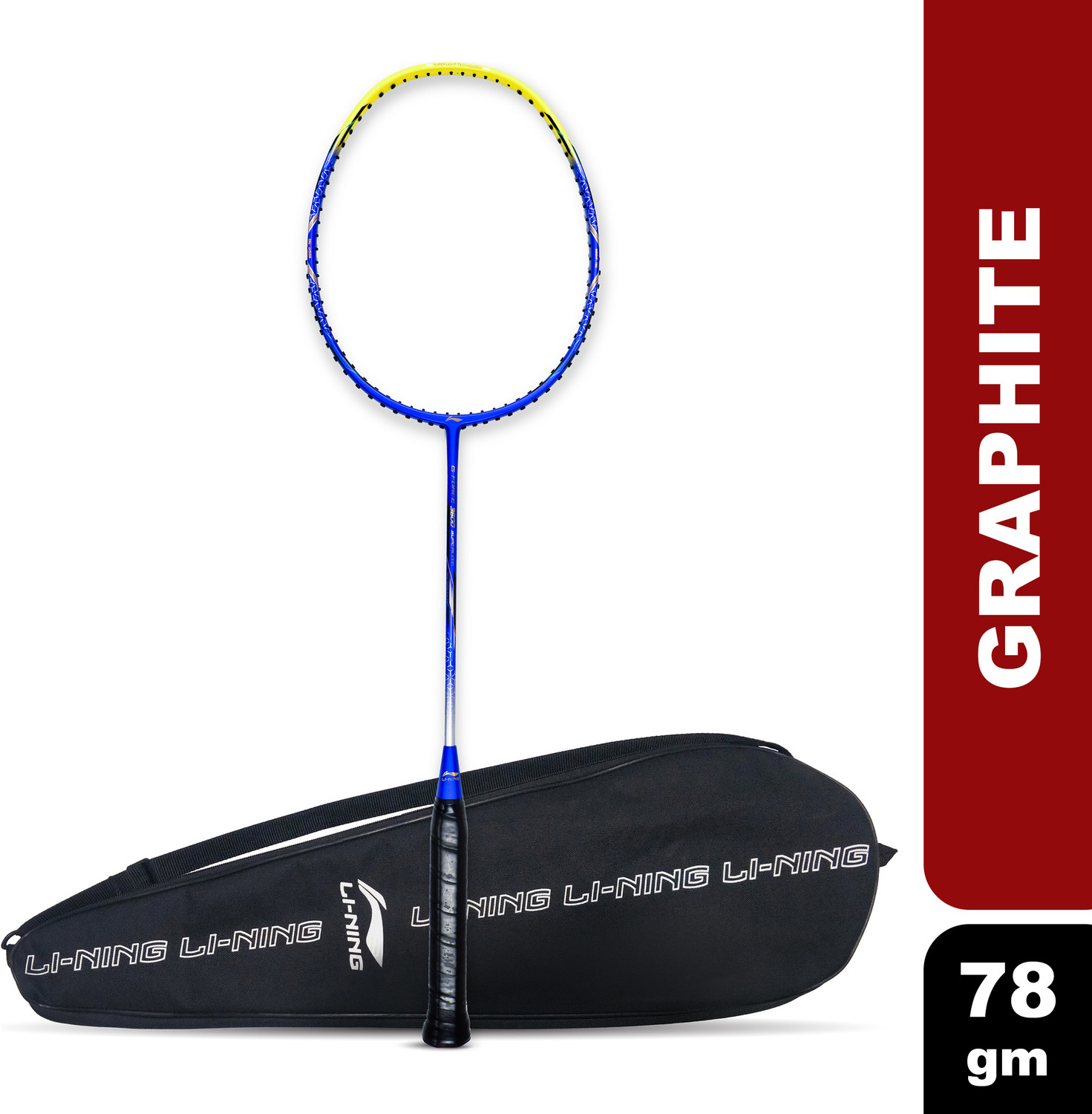 Image of LI-NING G-Force 3600 Superlite Blue, Yellow Unstrung Badminton Racquet