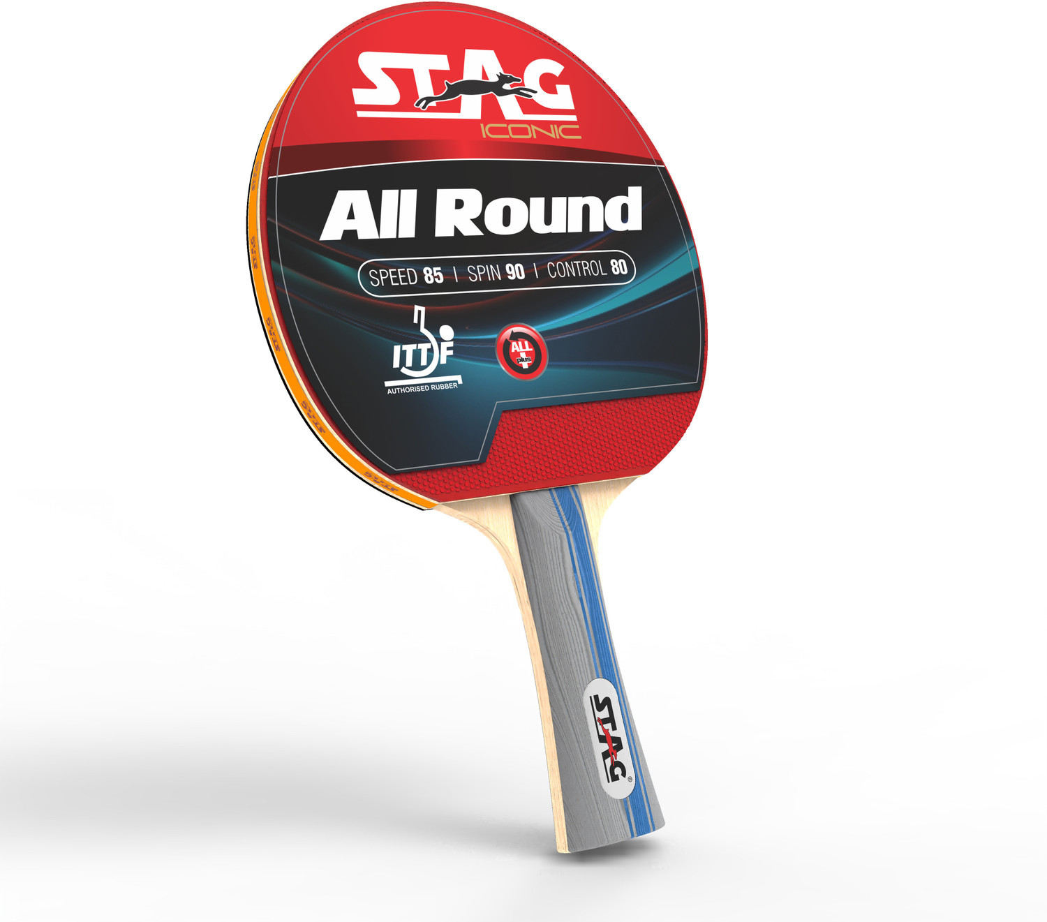 Image of Stag iconic All Round Table Tennis Racquet Red, Black Table Tennis Racquet