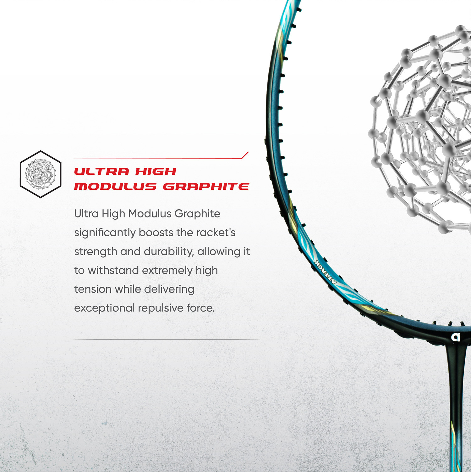 Image of apacs ATTACK 66 (35LBS, 100% UHM GRAPHITE) Blue Unstrung Badminton Racquet