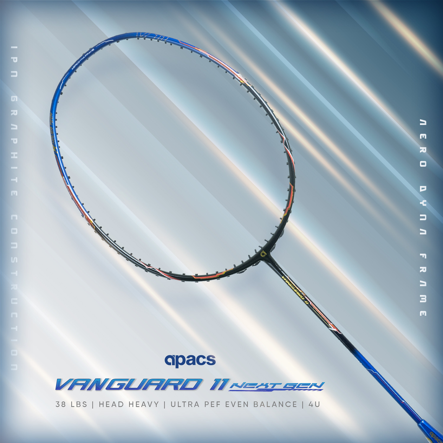 Image of apacs Vanguard 11 Next Gen Multicolor Unstrung Badminton Racquet
