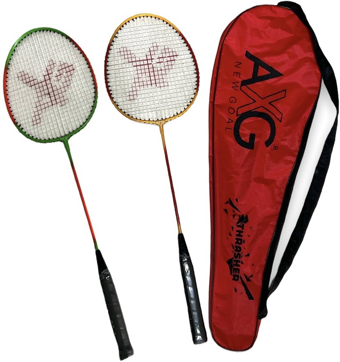 AXG NEW GOAL Thrasher Multicolor Badminton Racquet (Pack of 2) Multicolor Strung Badminton Racquet