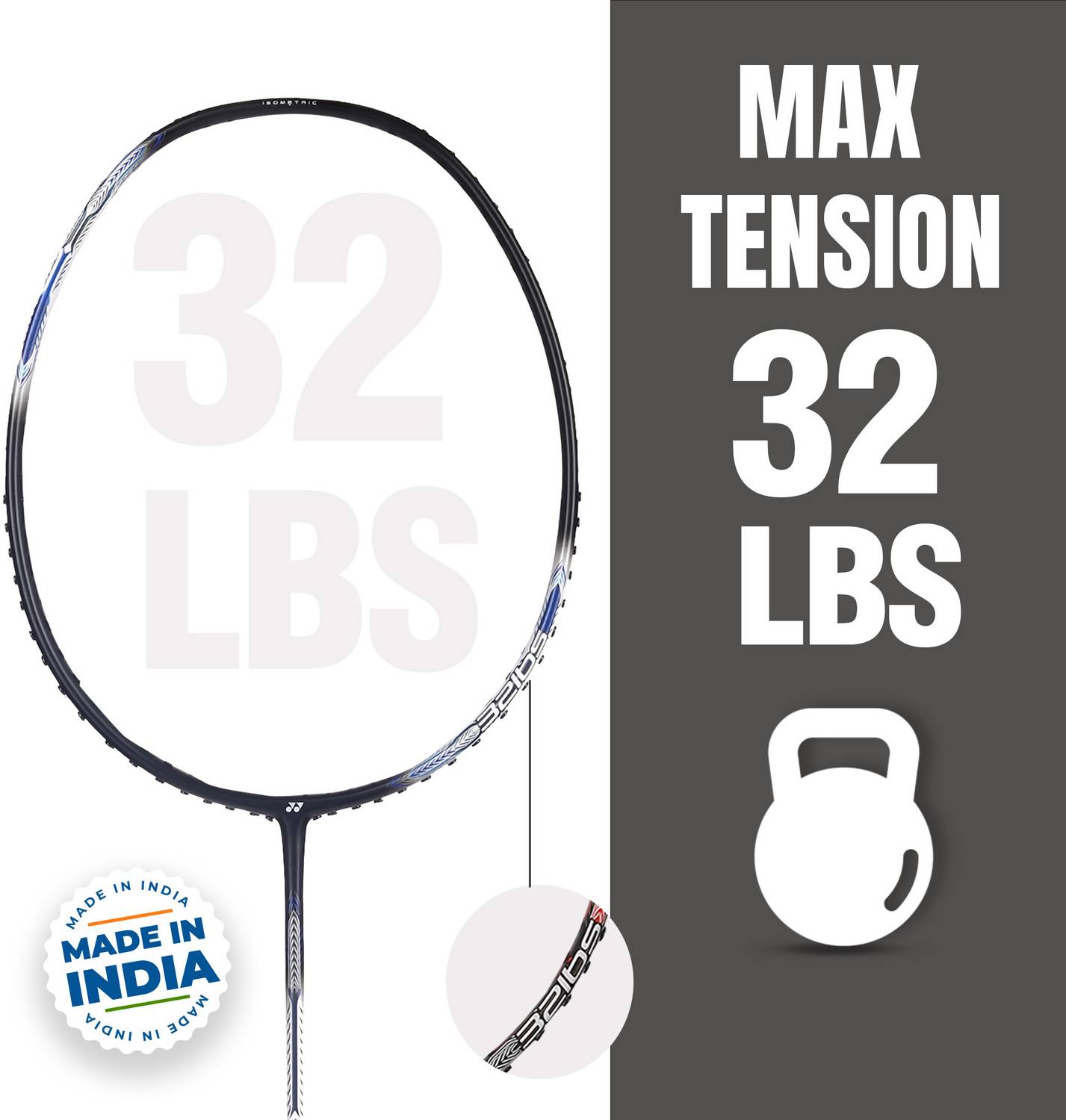 YONEX Astrox Attack 9 Black Badminton Racket - Image 3