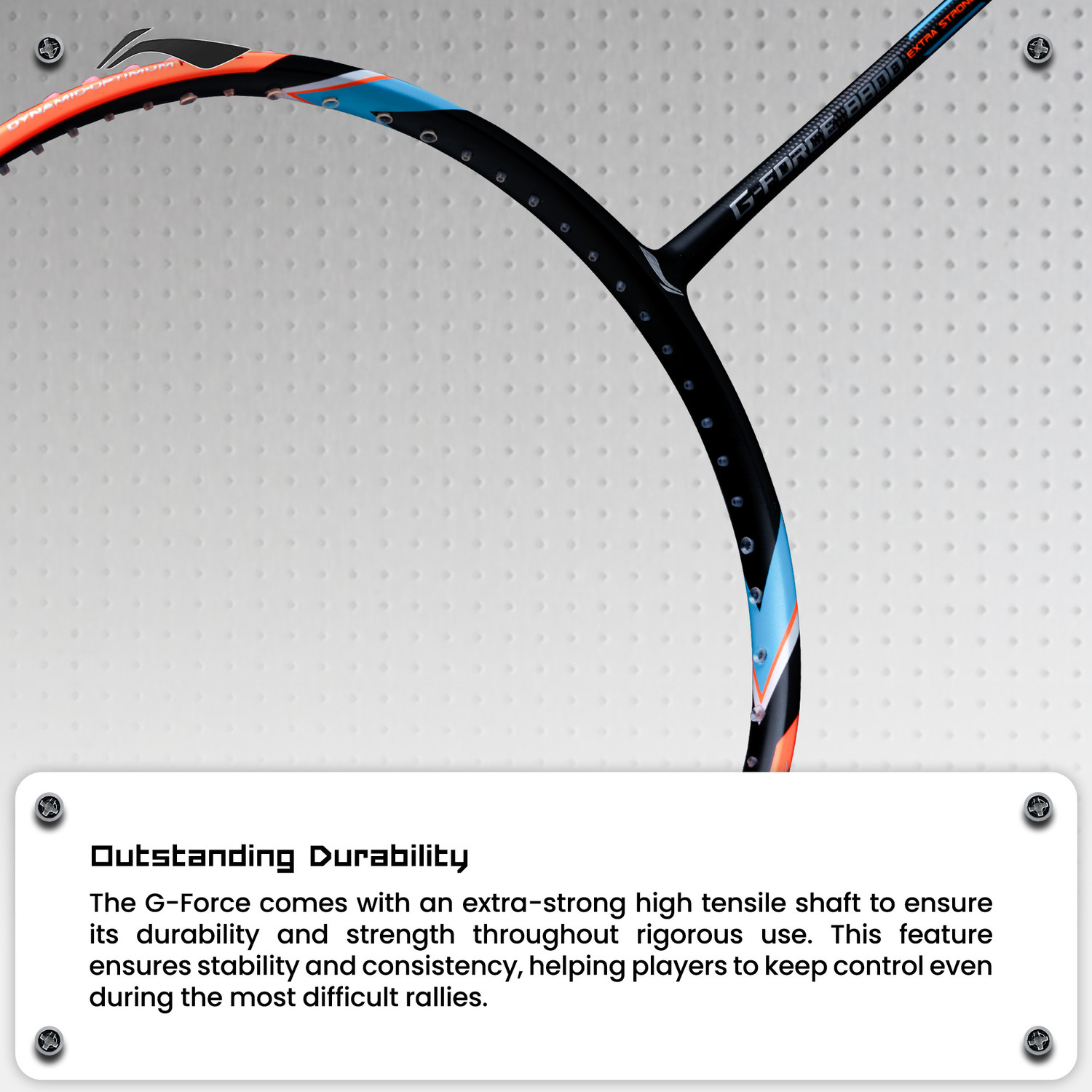 Image of LI-NING G-Force 8800 Extra Strong Black Unstrung Badminton Racquet