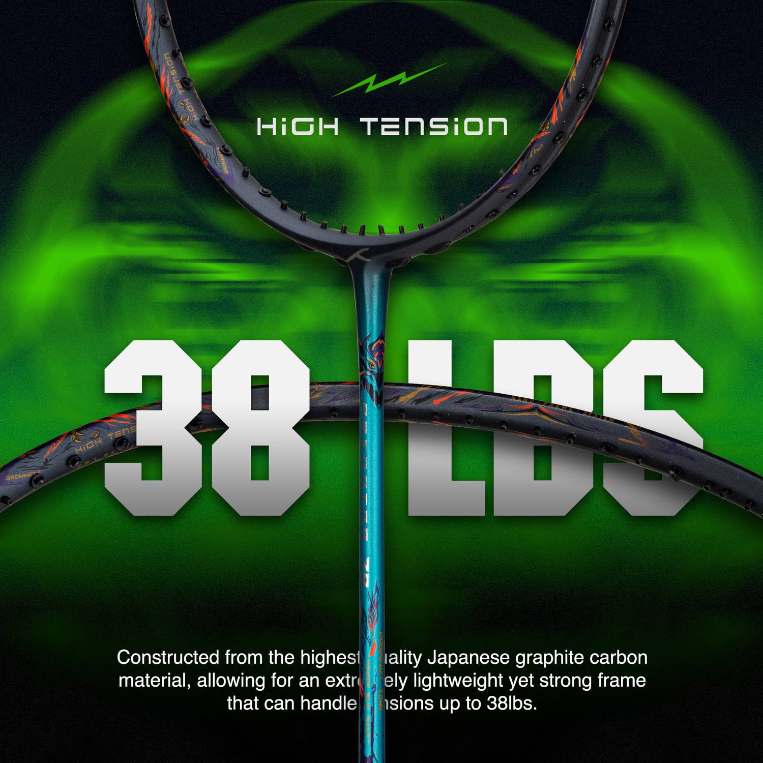 Hundred Predator 79 Extra Strong Badminton Racquet (Blue/Black) - Image 4