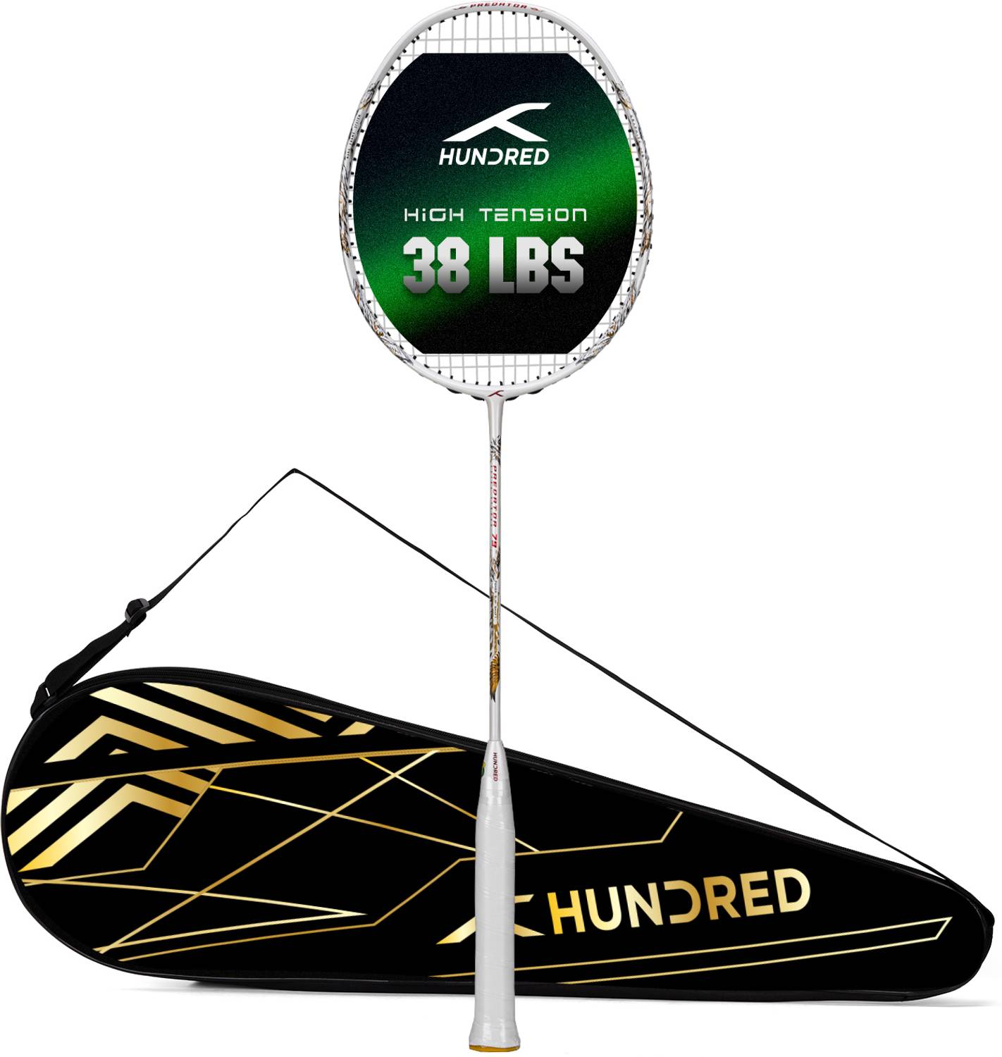Hundred Predator 79 White Badminton Racquet - Image 1