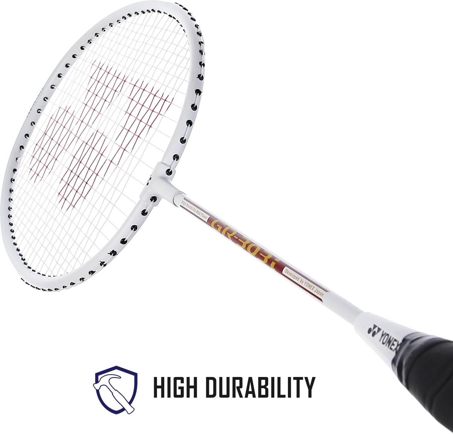 YONEX GR 303i White Strung Badminton Racquet - Image 5