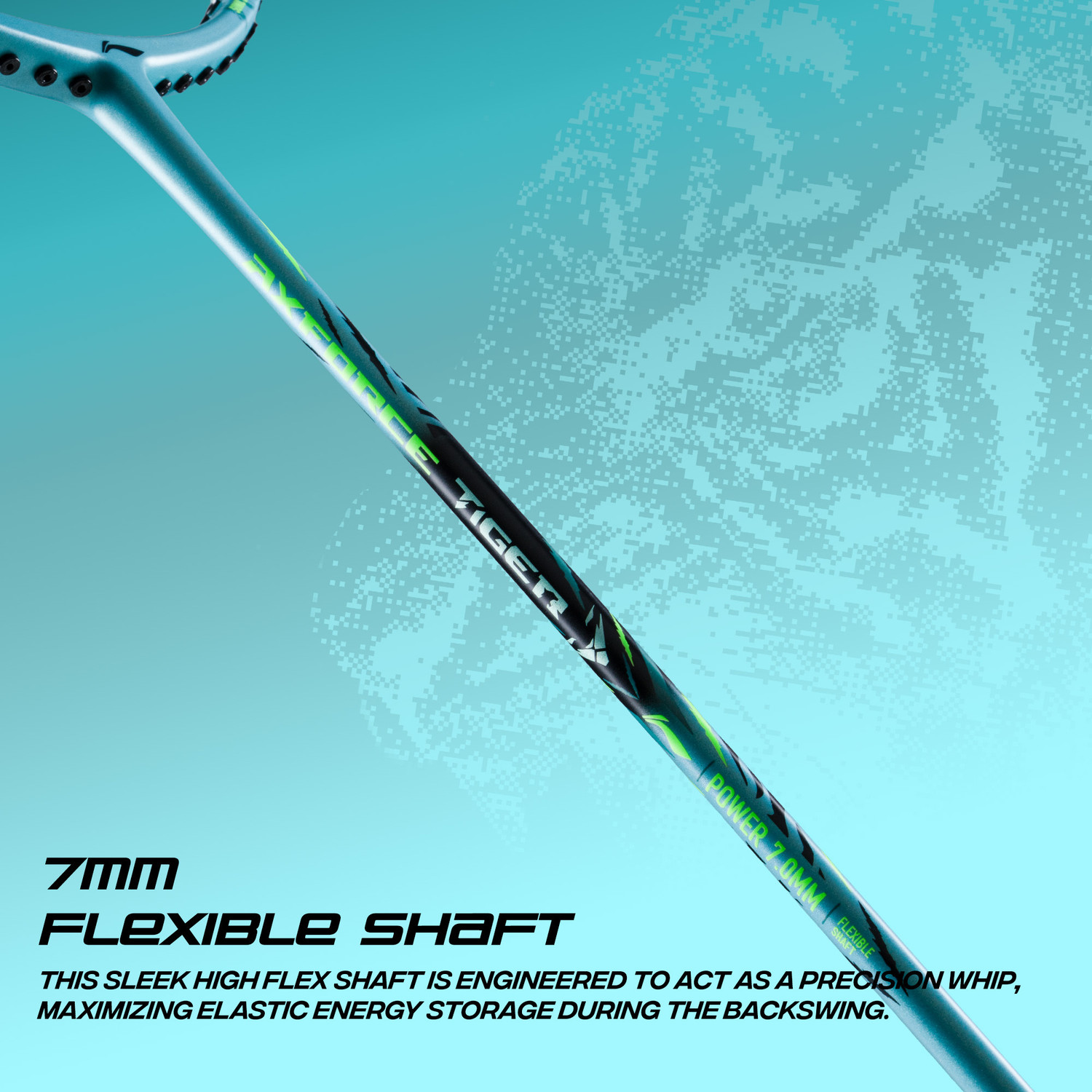 Image of LI-NING Axforce Tiger Strung Badminton Racquet for Professional Players Blue Strung Badminton Racquet