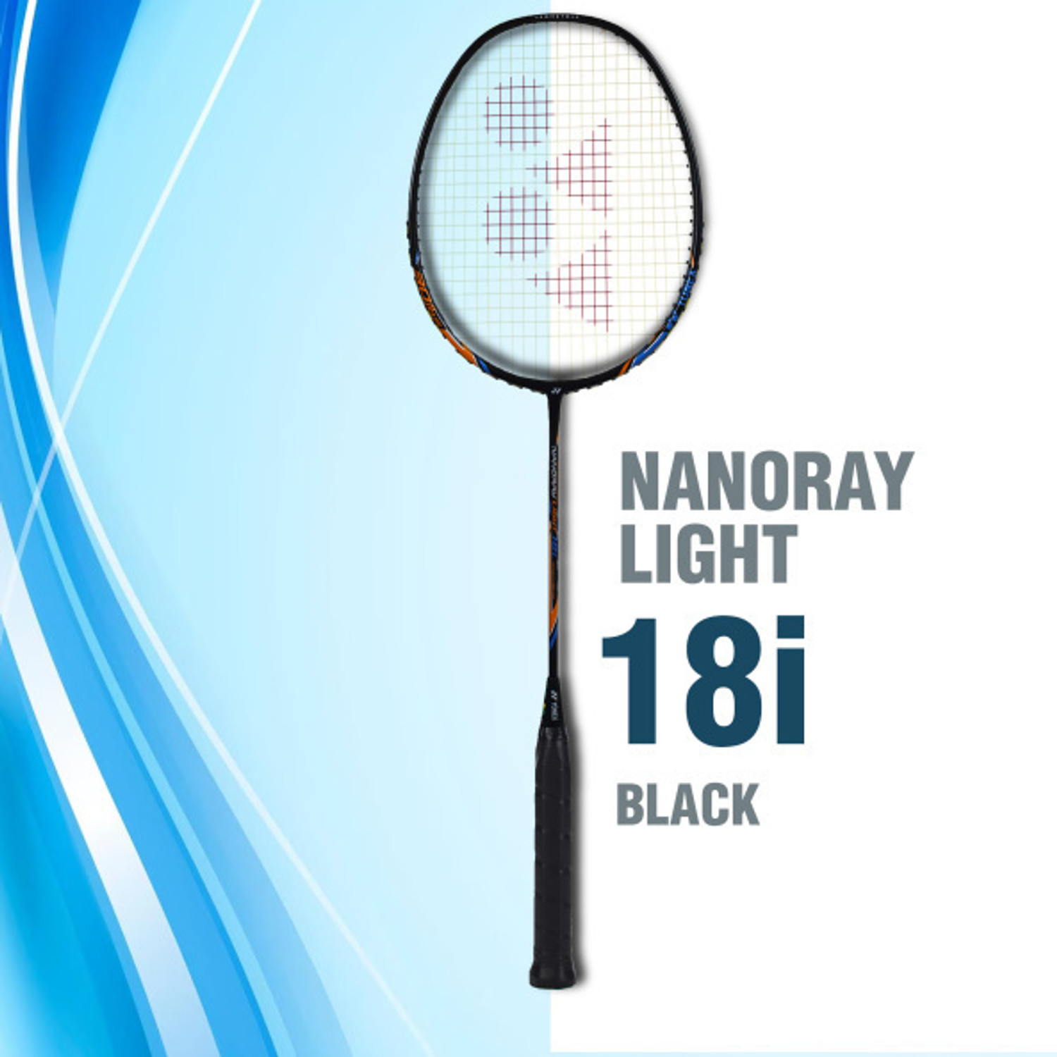 Image of Yonex Nanoray Light 18i Black Strung Badminton Racquet (Tension: 30 lbs)