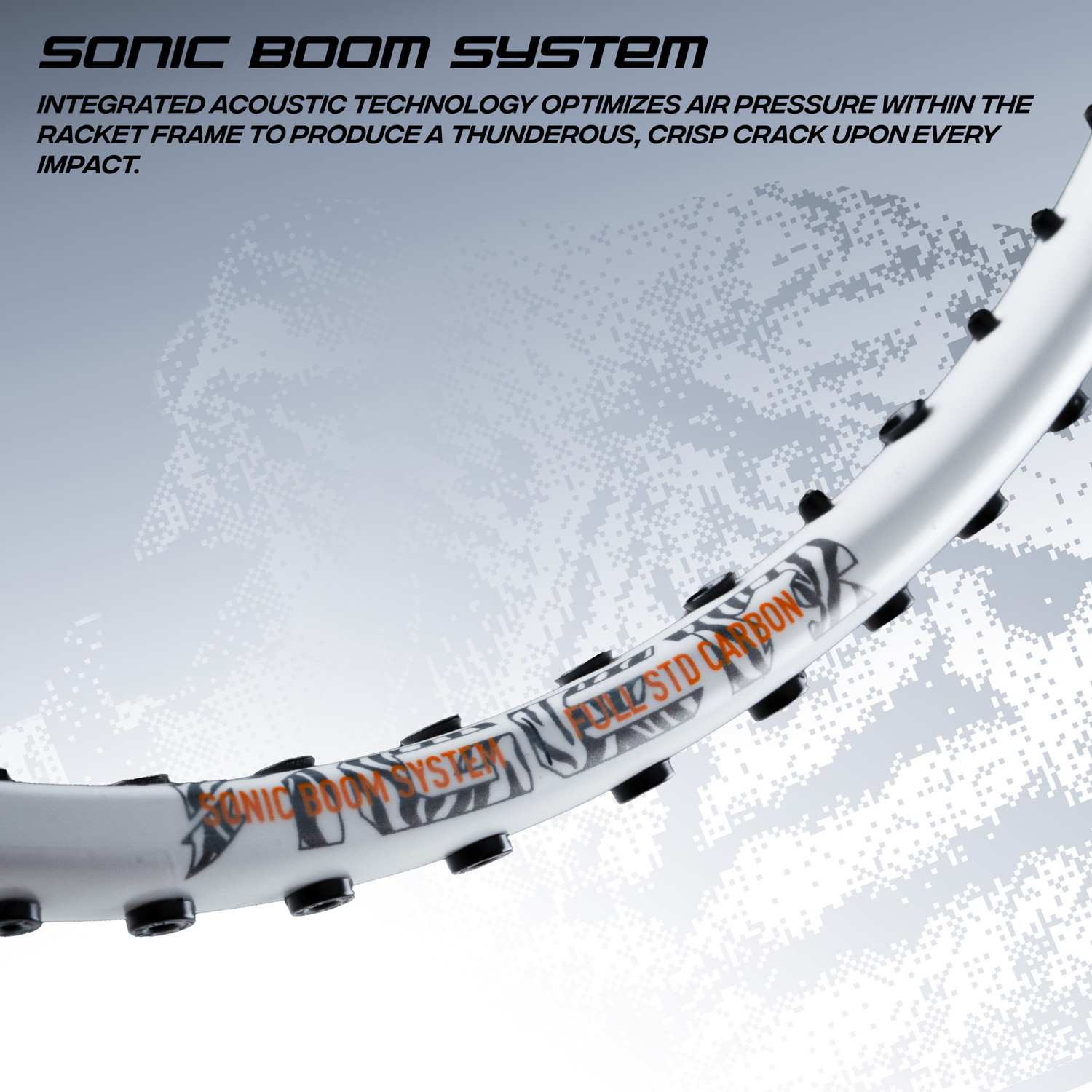 Image of LI-NING Axforce Tiger Strung Badminton Racquet for Professional Players White Strung Badminton Racquet