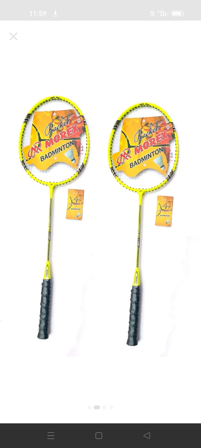Image of rj enterprises Badminton Racket Yellow Strung Badminton Racquet