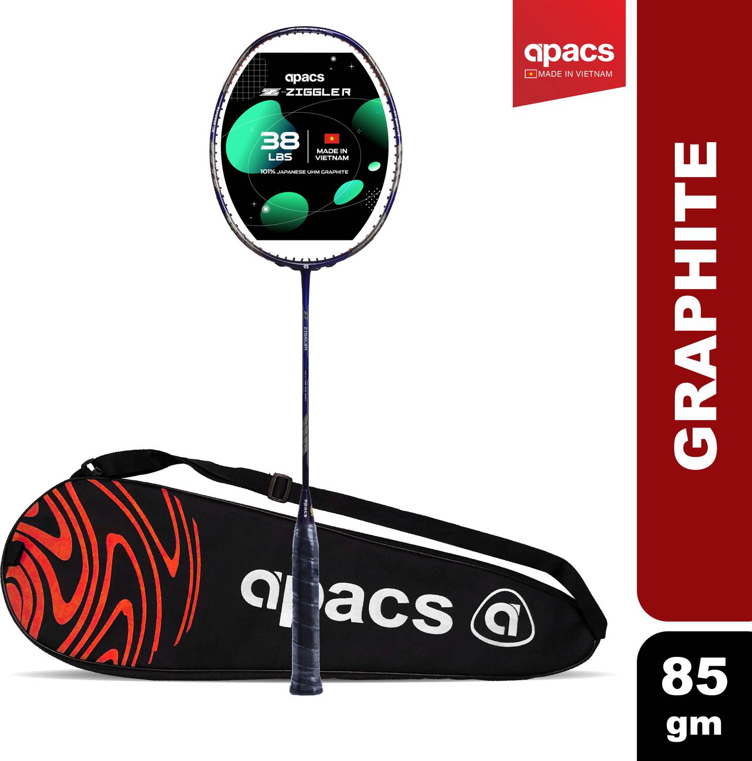 apacs Z-Ziggler Black, Blue Unstrung Badminton Racquet