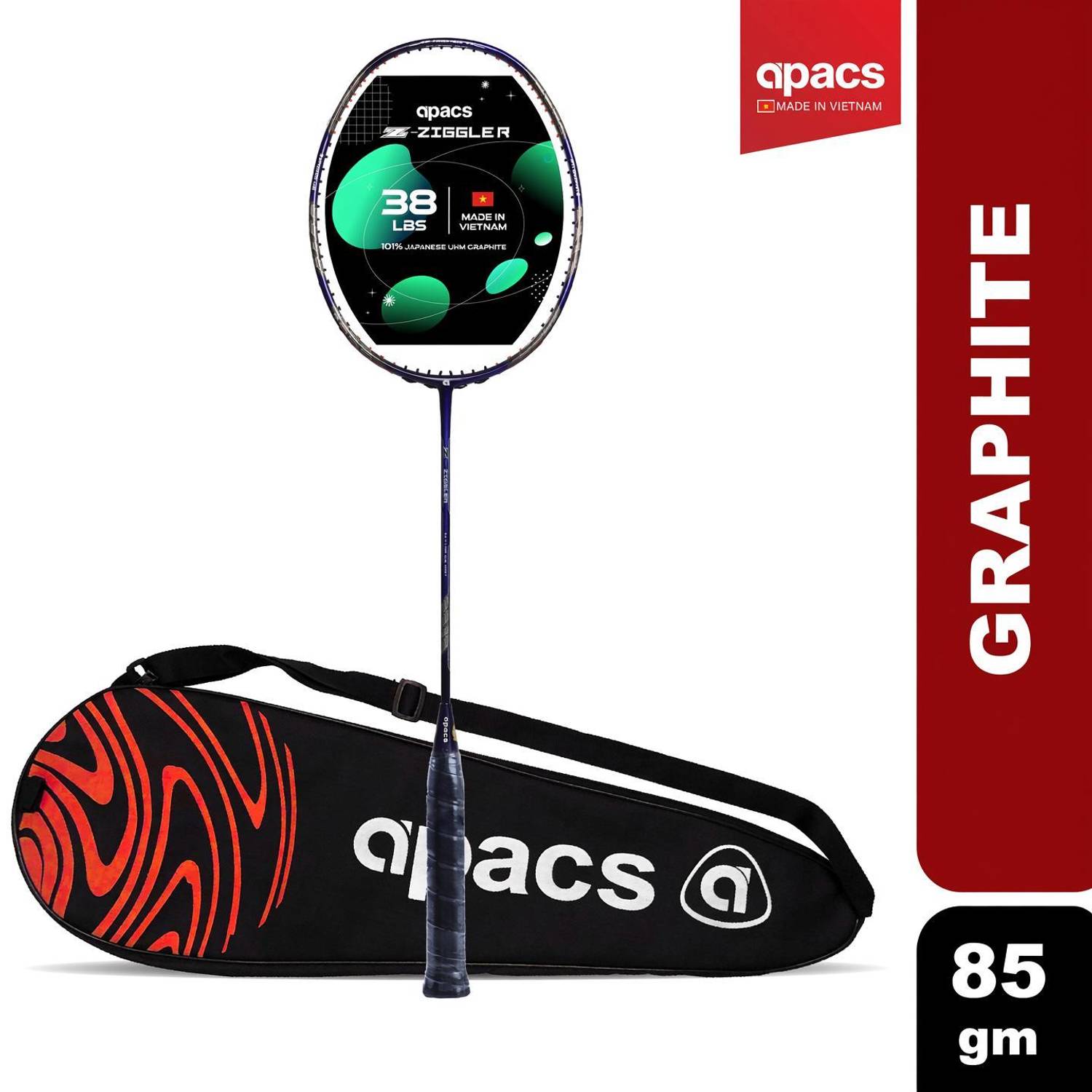 apacs Z-Ziggler Black, Blue Unstrung Badminton Racquet