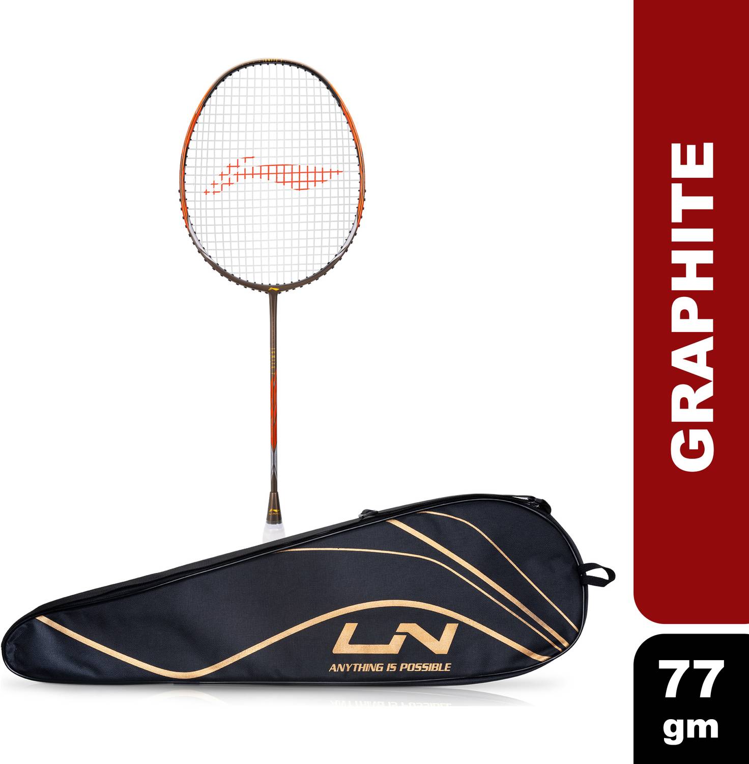 LI-NING Super Series 900 Strung Badminton Racket (84 grams, Red