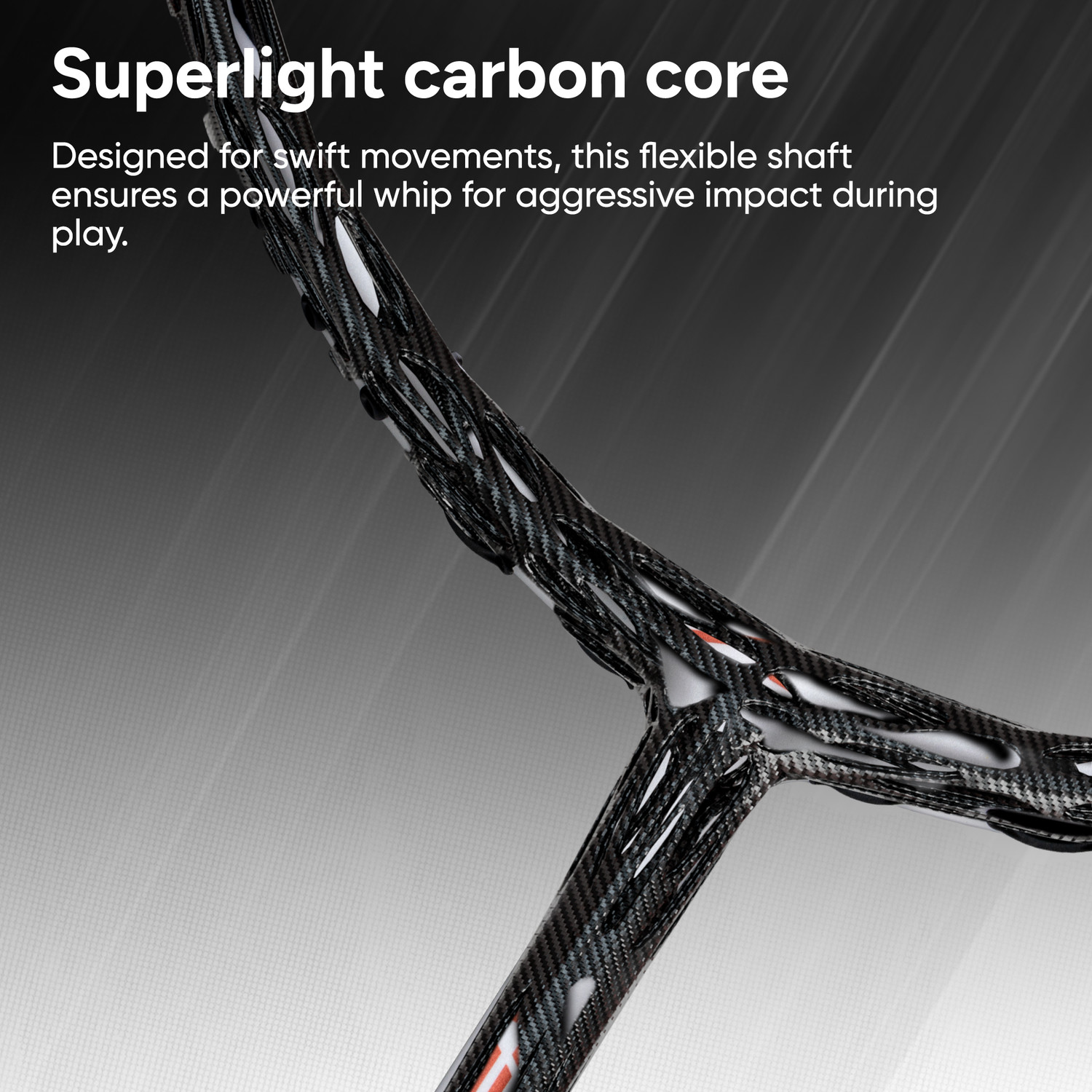 Image of Hundred Nitrix 10 Badminton Racket 5U (Strung) | Attacking Racket | Full Cover Included White Strung Badminton Racquet