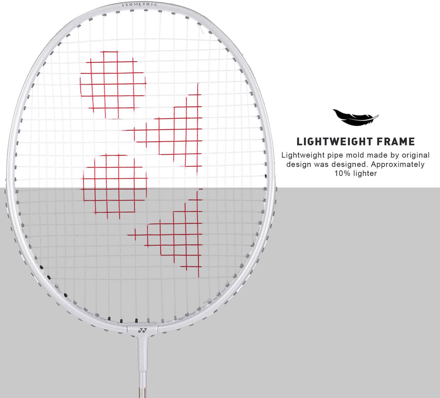 YONEX GR 303i White Strung Badminton Racquet - Image 4