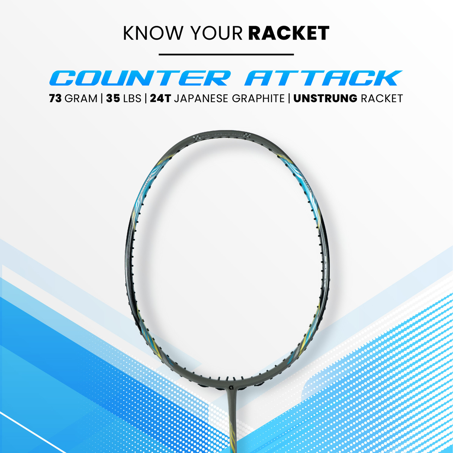 Apacs Counterattack apacs Counter Attack Grey Unstrung Badminton Racquet - Price History