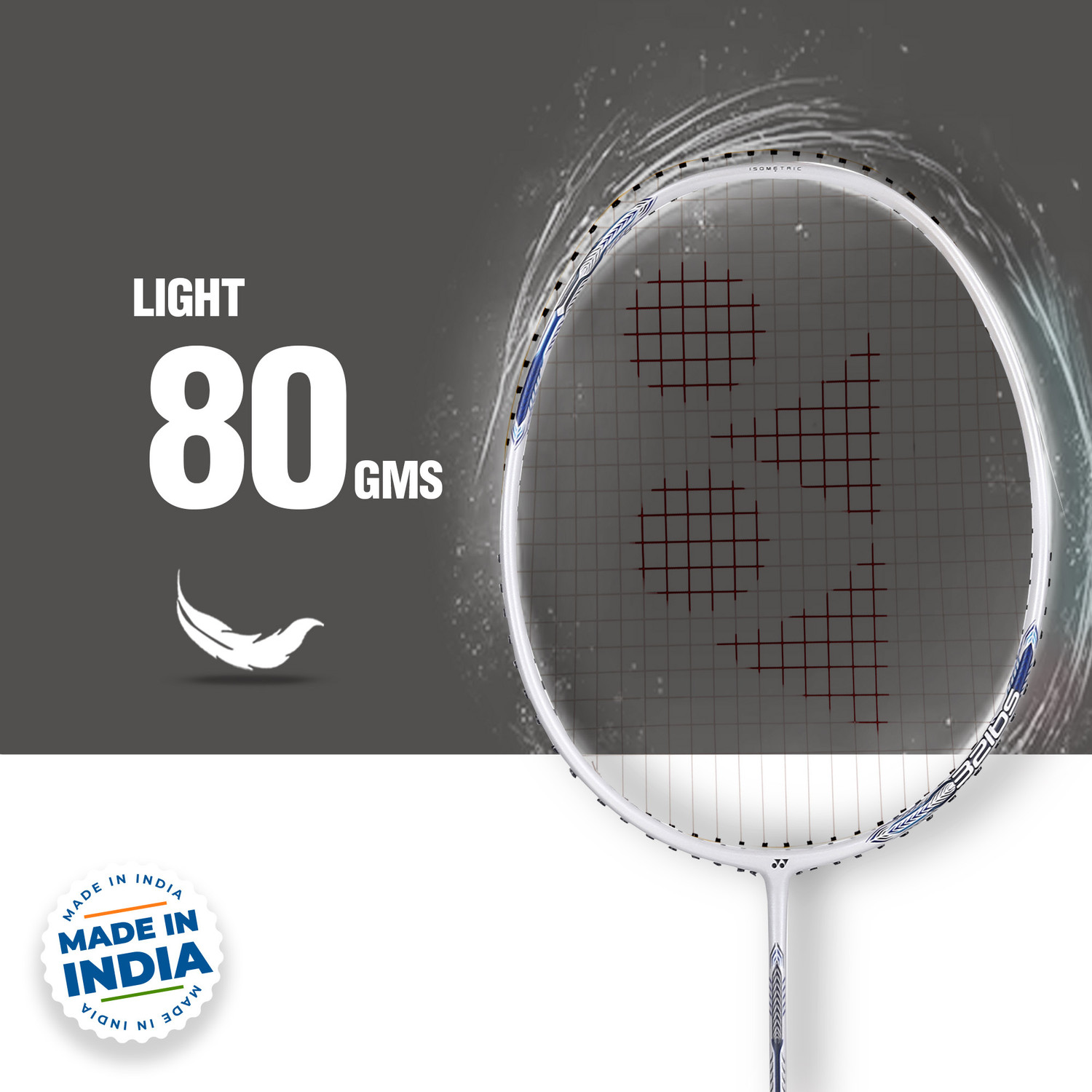 Image of YONEX Astrox Attack 9 White Strung Badminton Racquet