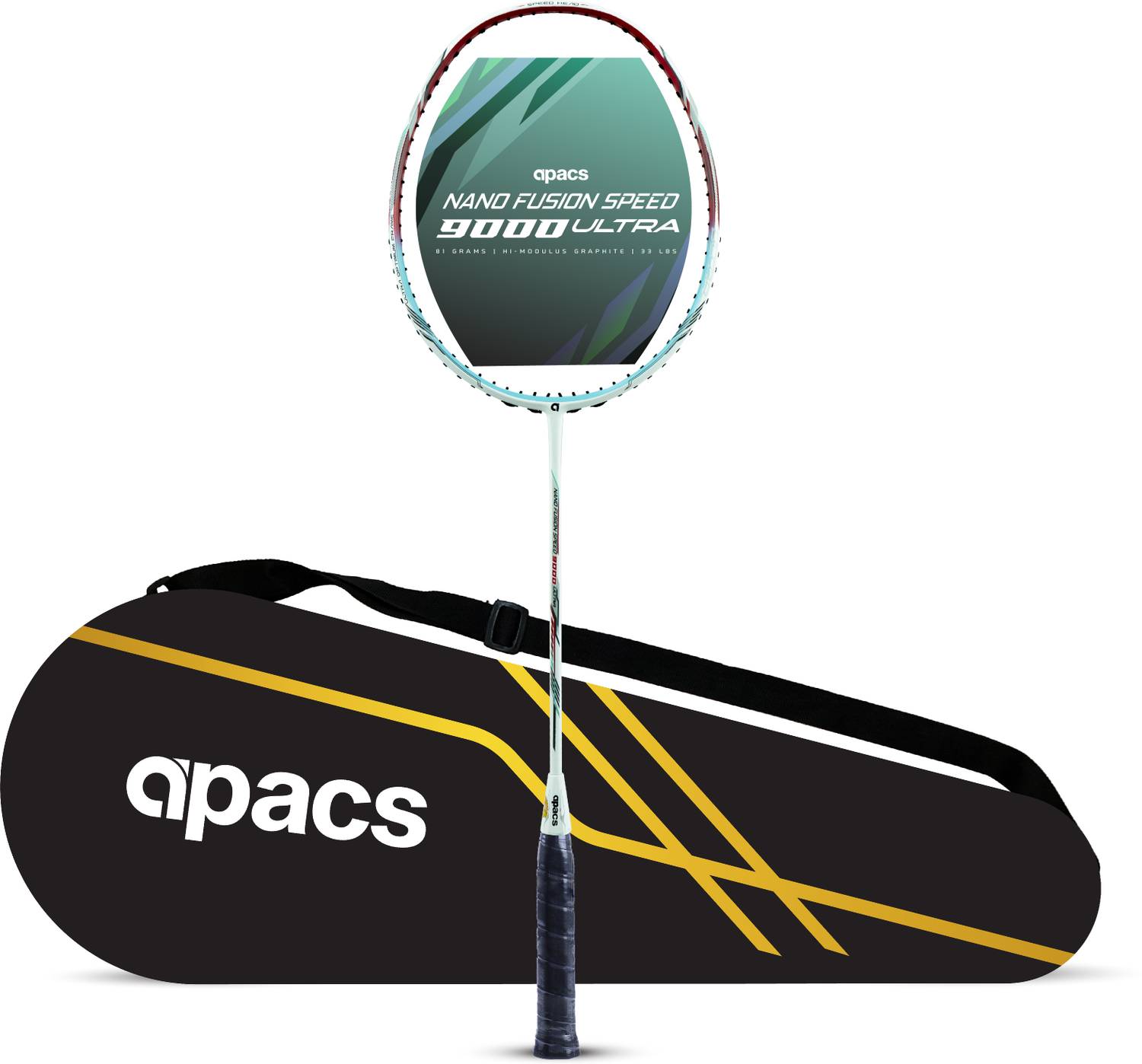 apacs Nano Fusion Speed 9000 Ultra White Unstrung Badminton
