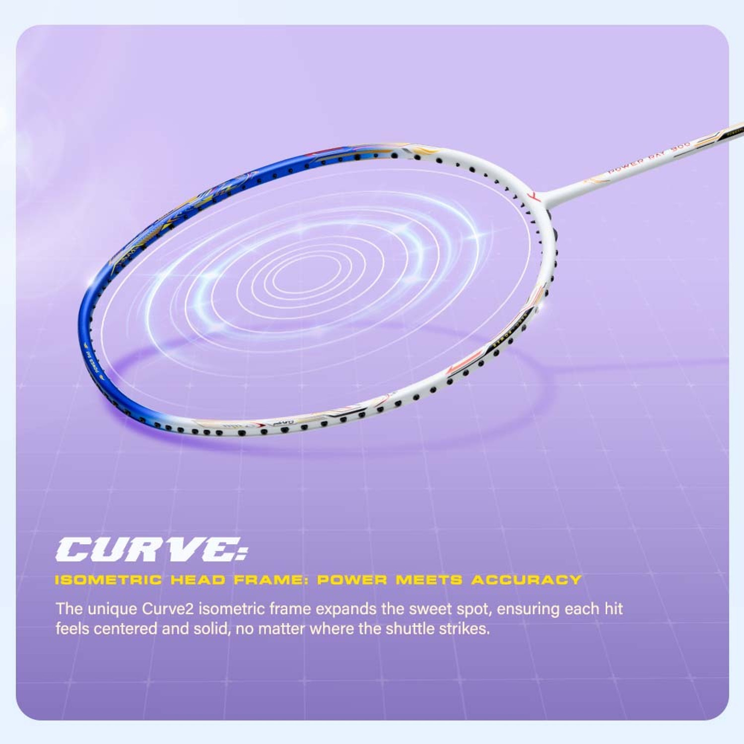 Image of Hundred POWER RAY 900 White Strung Badminton Racquet (Pack of: 1, 79 g)