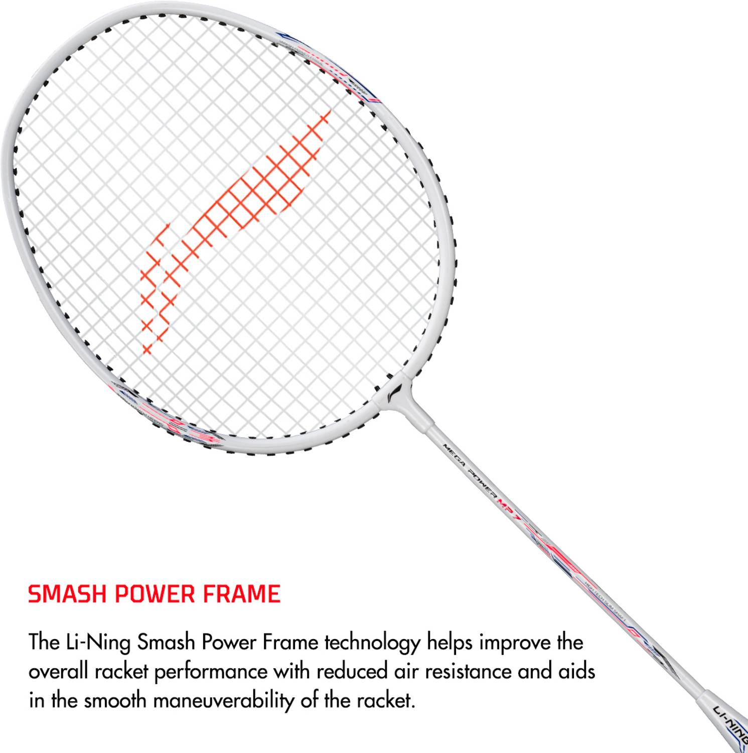 LI-NING Mega Power MP 7 Blue, Orange Strung Badminton Racquet