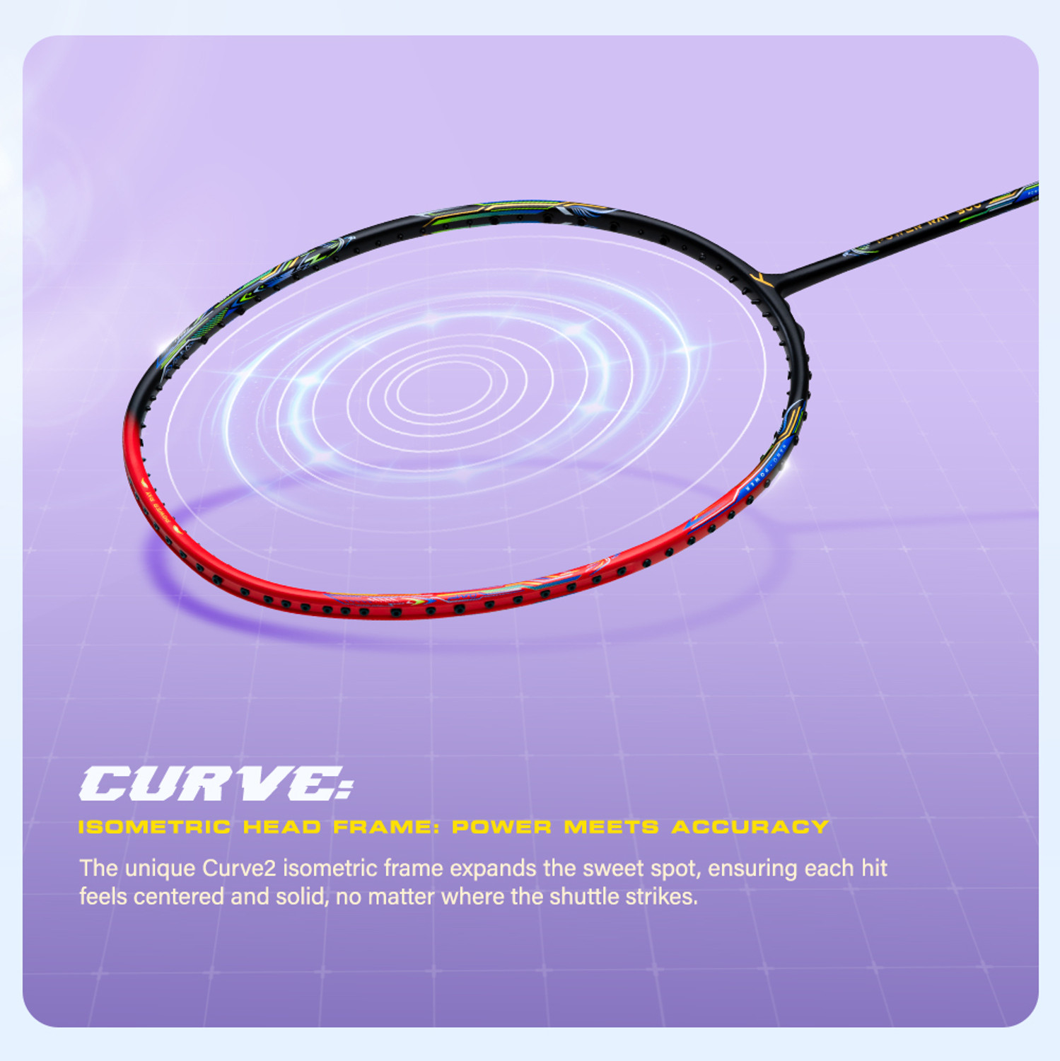 Image of Hundred POWER RAY 900 Blue Strung Badminton Racquet