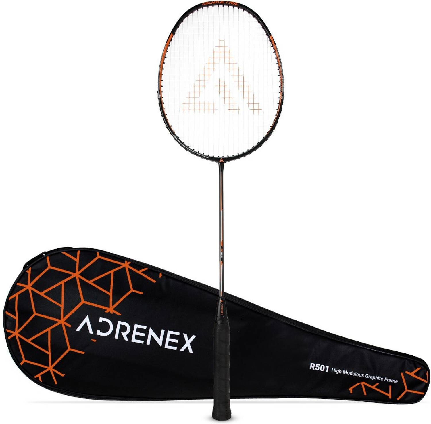 Adrenex R501 Full Graphite Badminton Racquet Black, Orange - Image 2