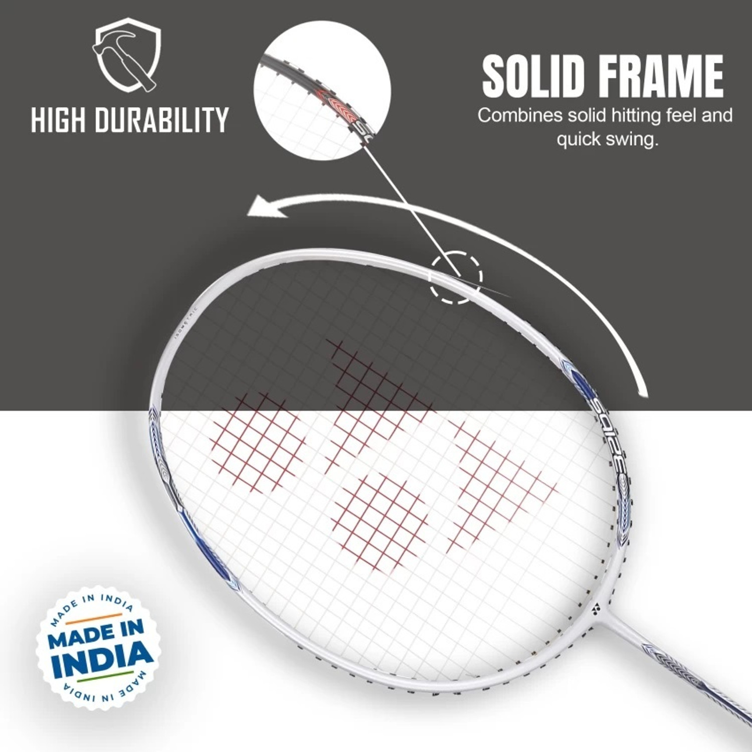 Image of YONEX Astrox Attack 9 White Strung Badminton Racquet