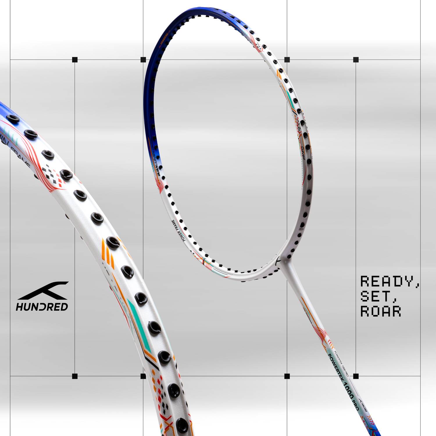Hundred Powertek 1000 Pro Badminton Racquet - Image 3