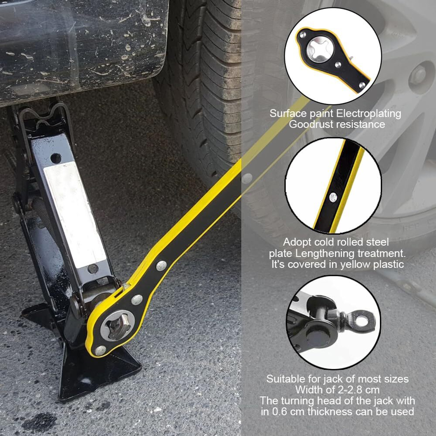 Image of Taxila Original Universal Car Scissor Jack & Labor Saving Ratchet, Design Vehicle Jack