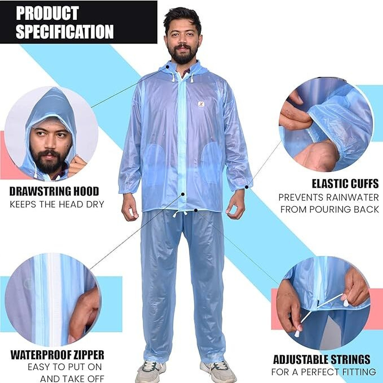 Image of ALLEXTREME Solid Men & Women Raincoat