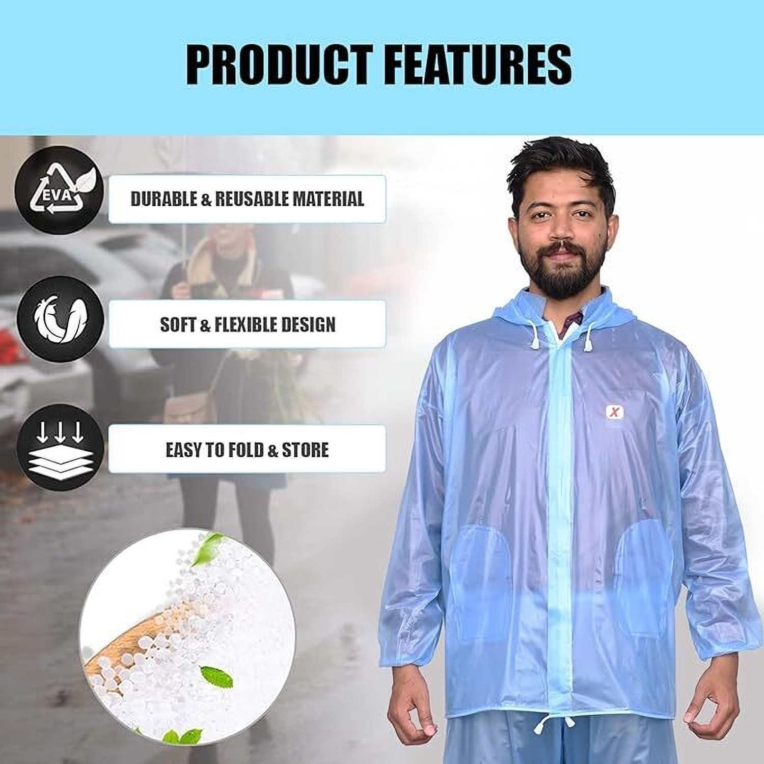 Image of ALLEXTREME Solid Men & Women Raincoat