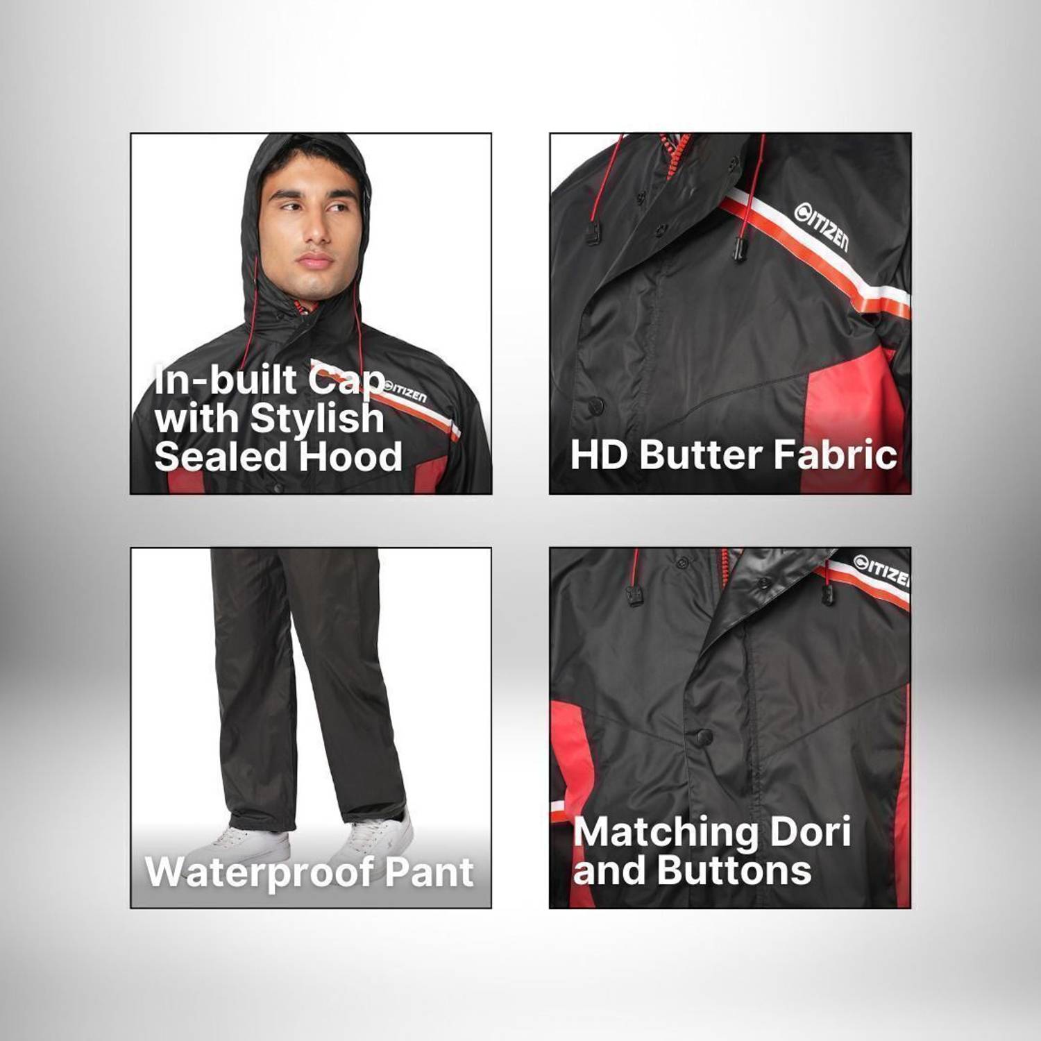 CITIZEN Men Solid Rain Suit - Image 4