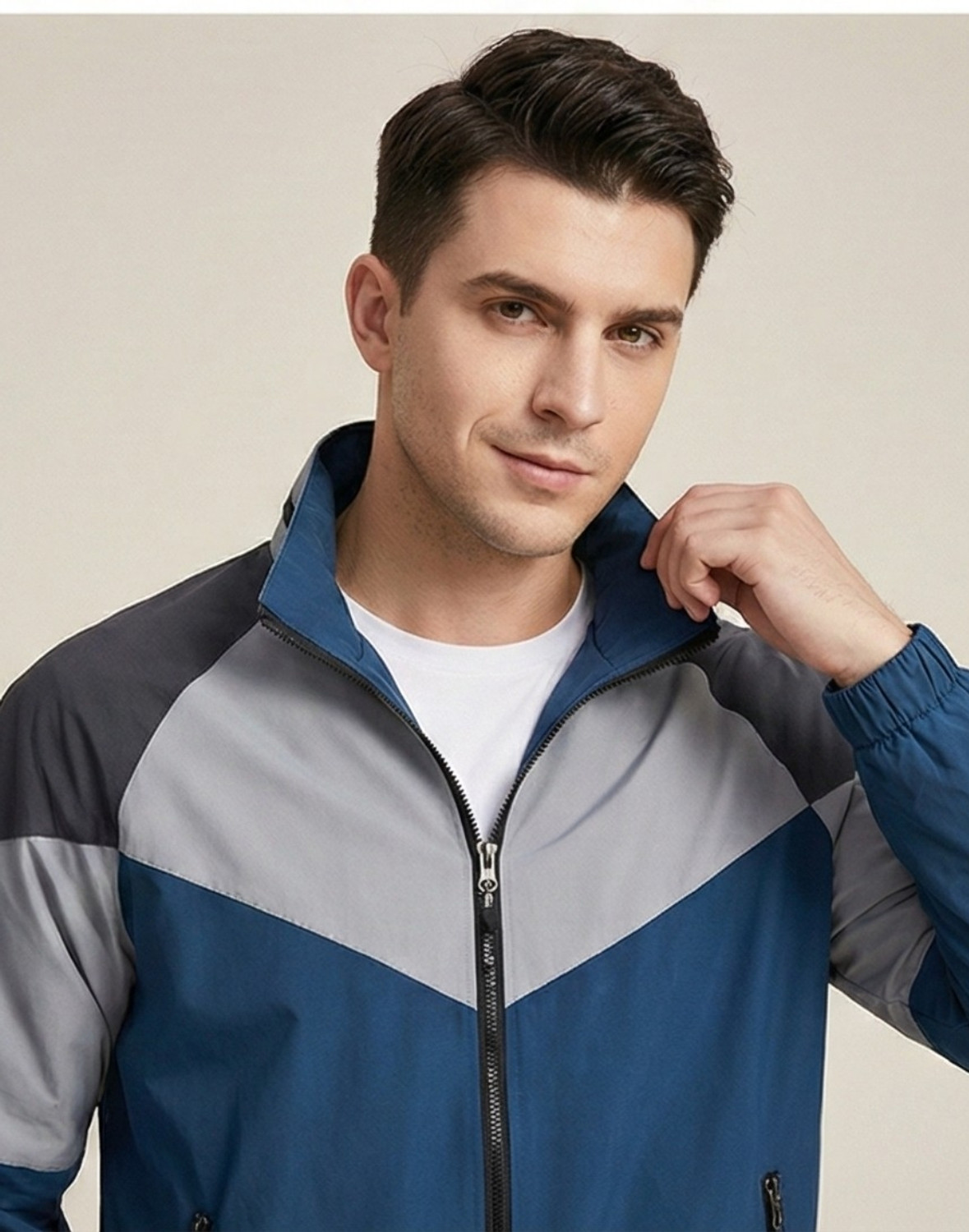 Image of IANDT Colorblock Men Raincoat