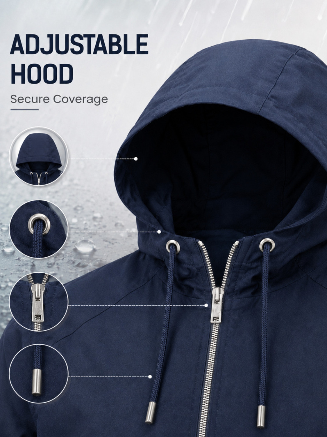 Image of Mia Fashion Solid Men Raincoat