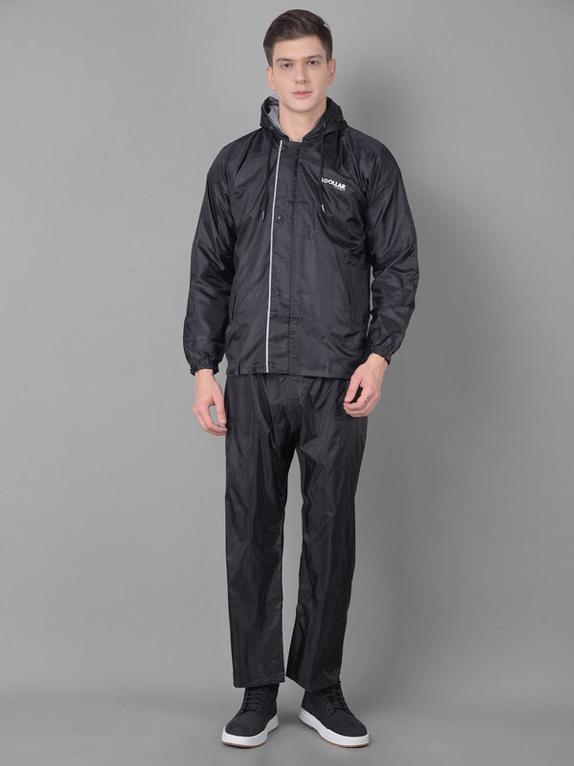 Dollar Dollar Rainguard Men's PVC Full Sleeve Solid Reversible Raincoat Set Solid Men Rain Suit