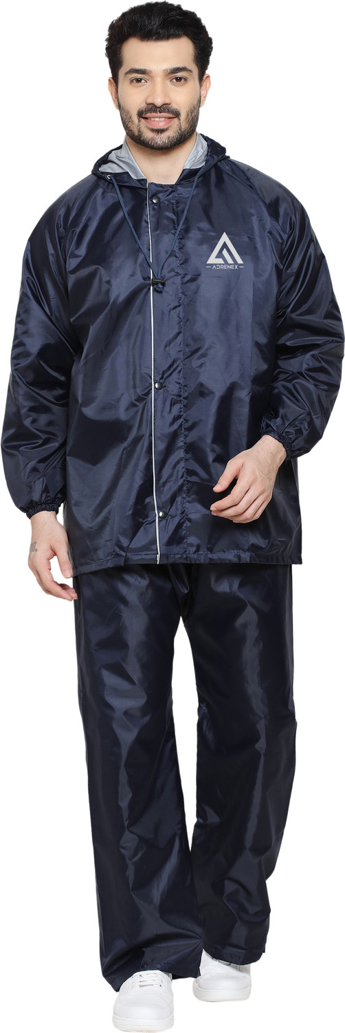 Image of Adrenex Dark Blue XL Solid Unisex Rain Suit