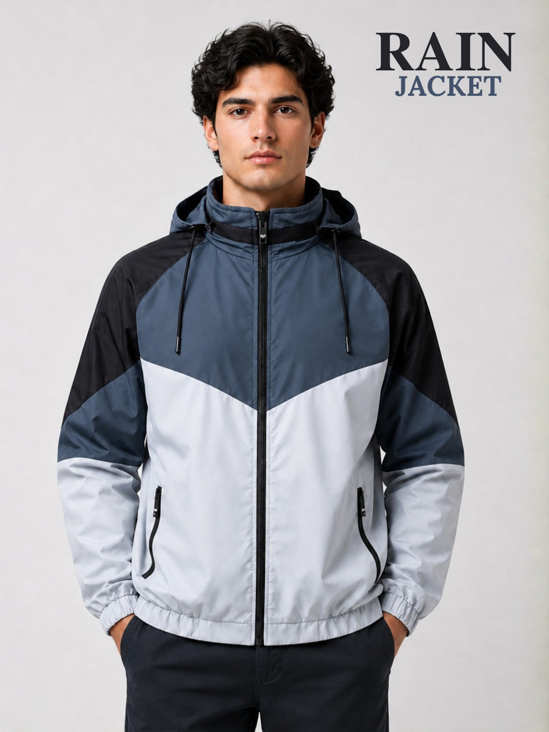 Image of Caraba Solid, Colorblock Men Raincoat