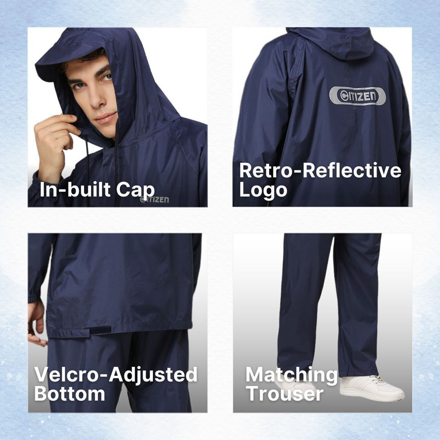 Image of CITIZEN Graphic Print Men Rain Suit