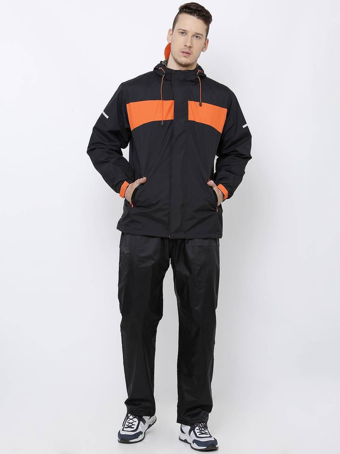 THE RAINBERRY Colorblock Men Raincoat