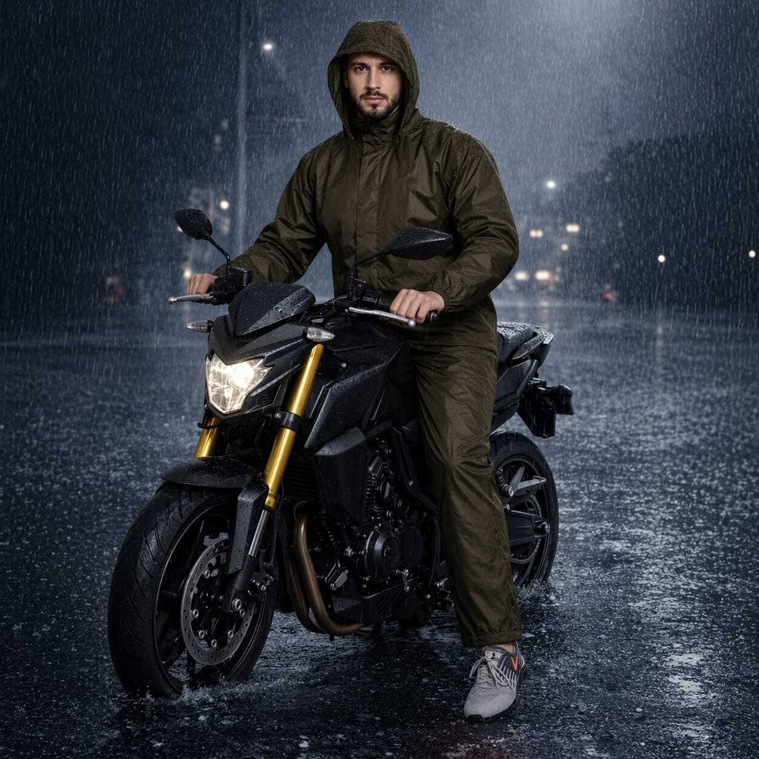 DRESSBASE Solid Men Raincoat