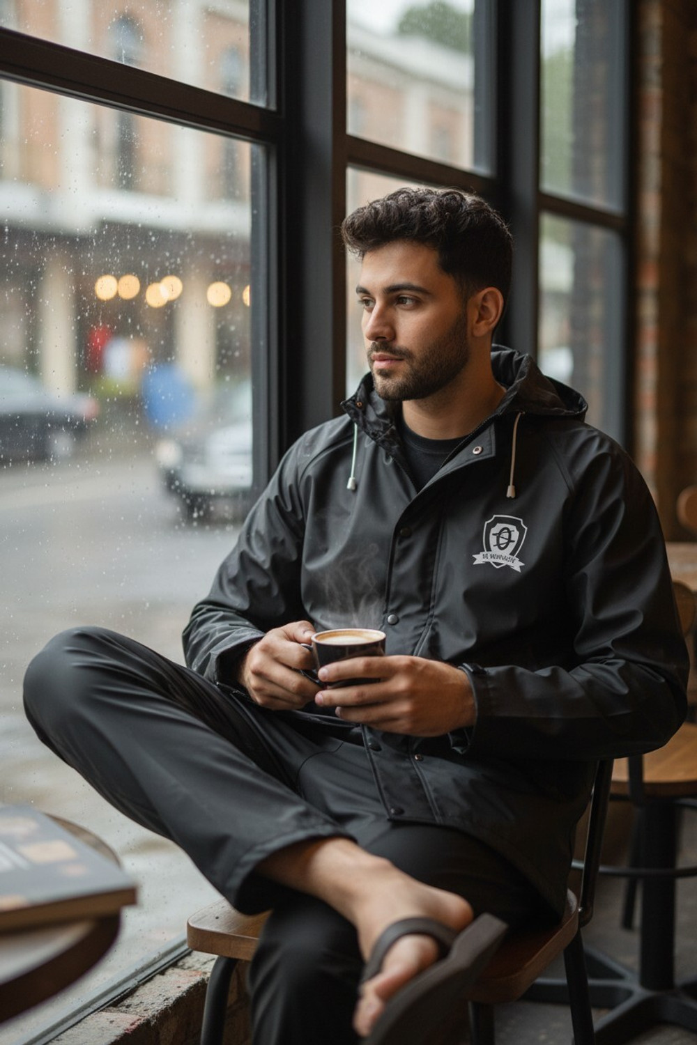 Image of UNIQUE MOMENTS Solid Men Raincoat