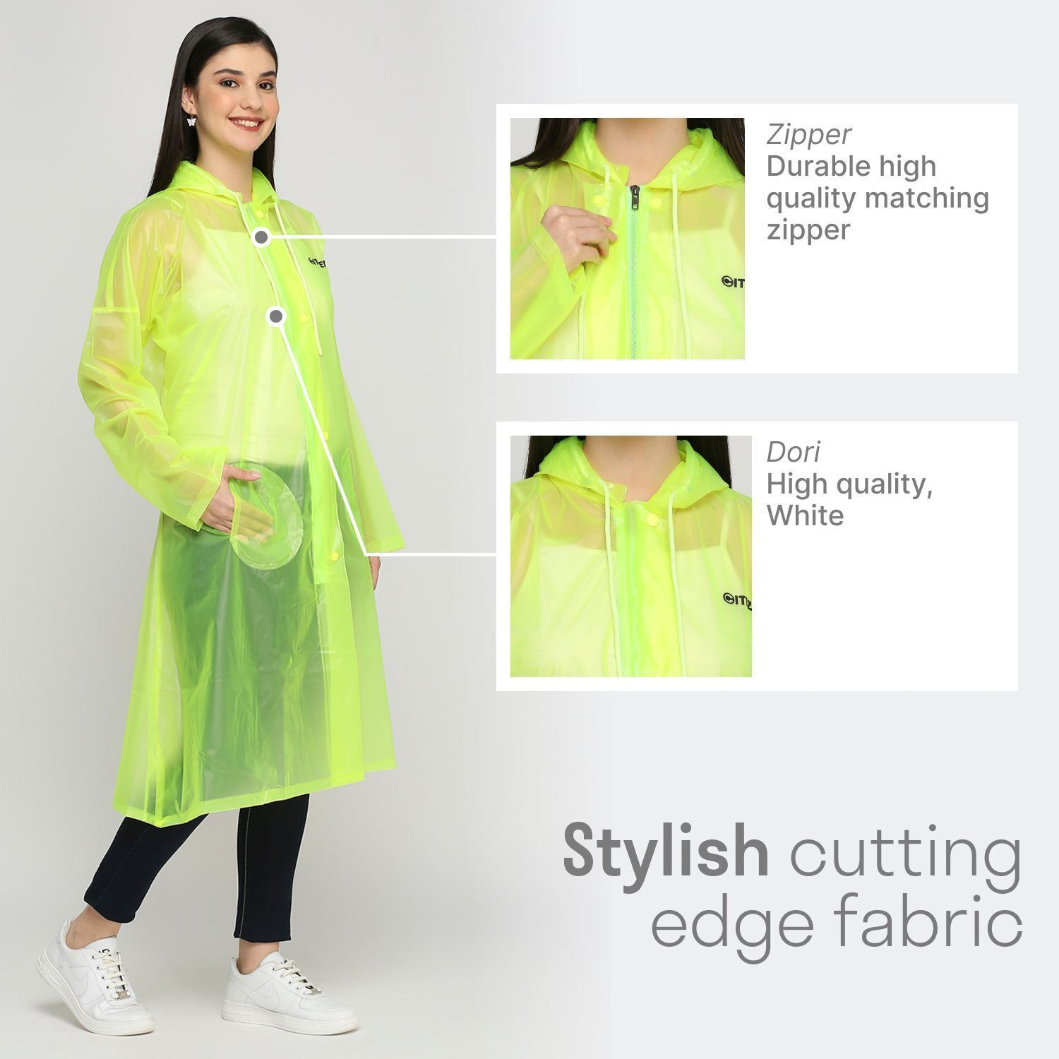 Image of CITIZEN Solid Women Raincoat