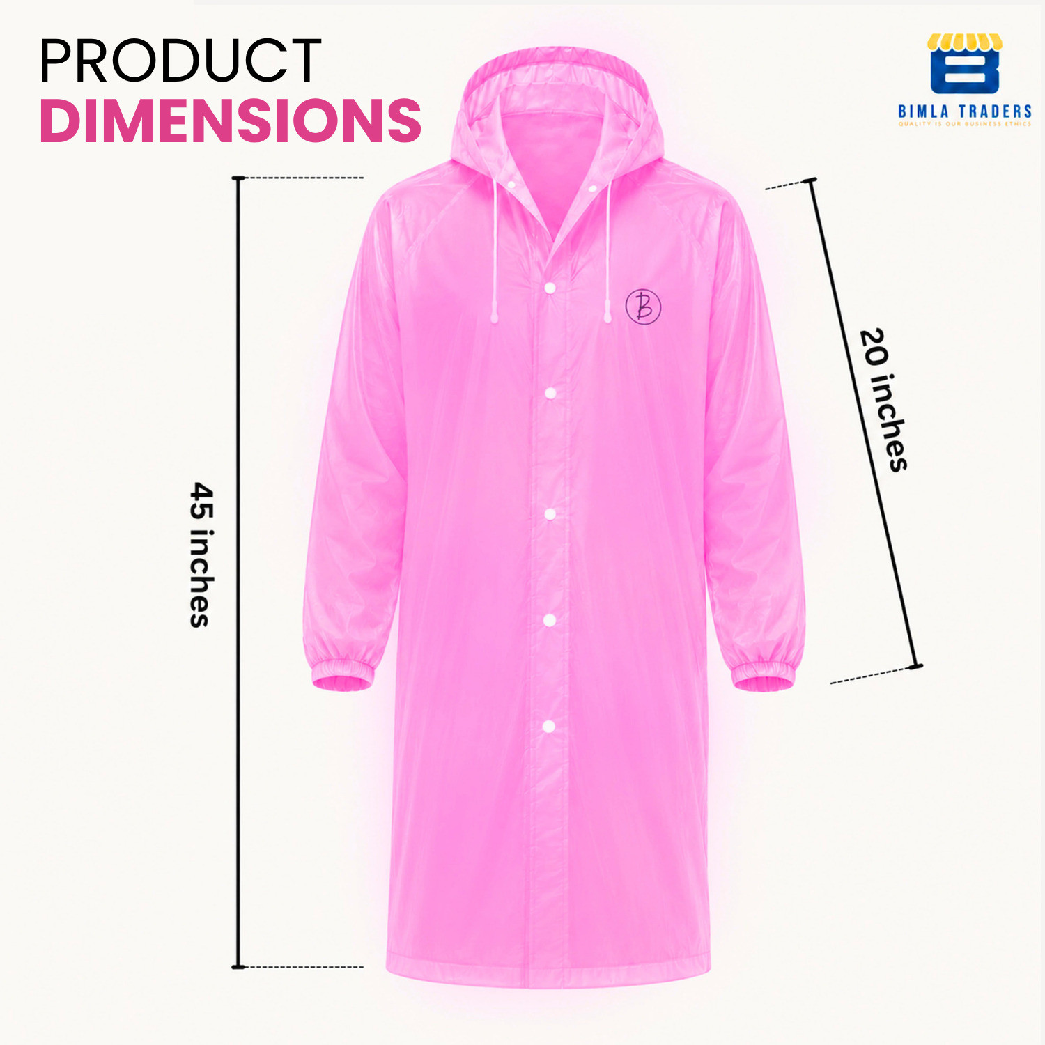 Image of Btag Solid Men & Women Raincoat