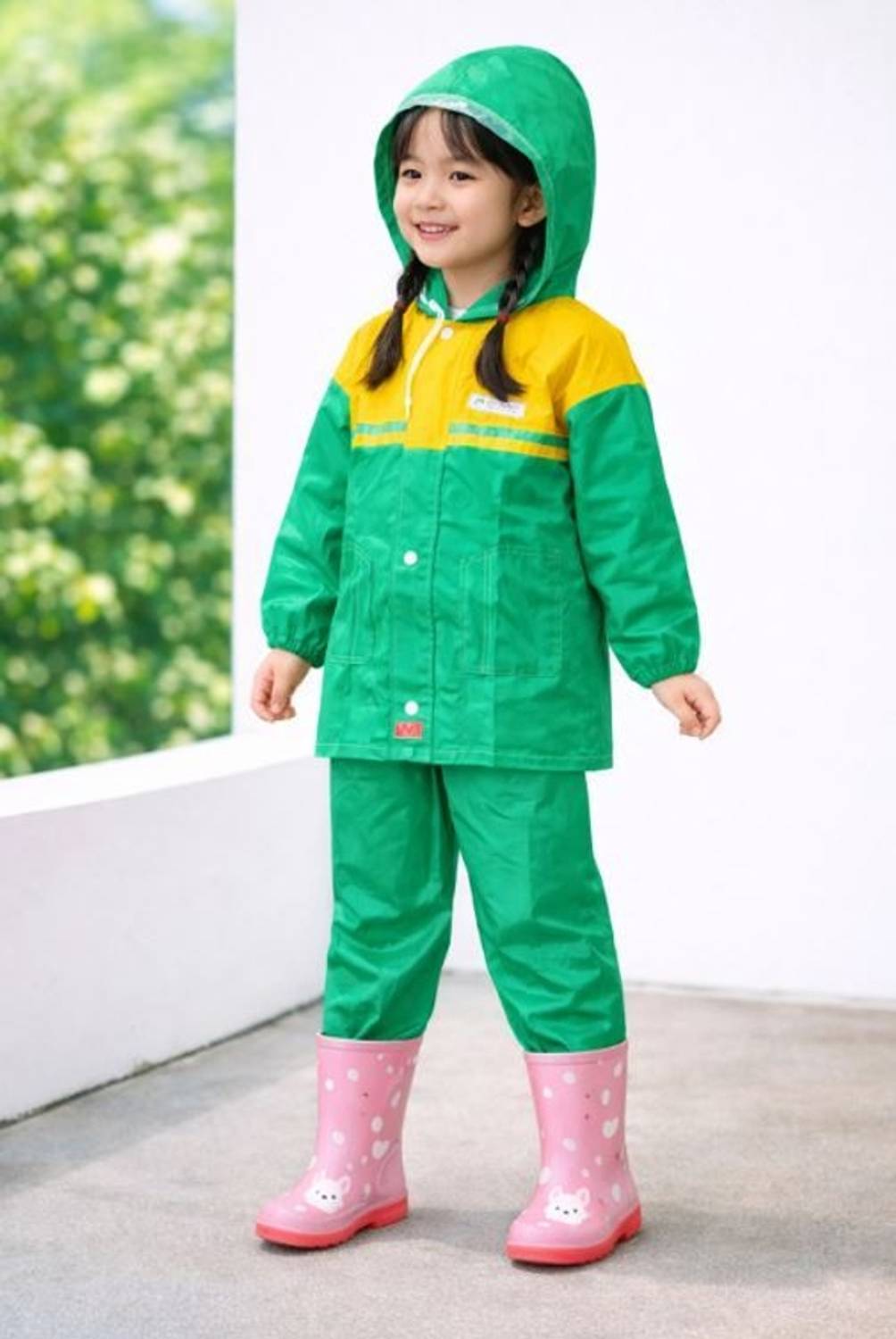 POWERAPPARELS Colorblock Boys & Girls Raincoat