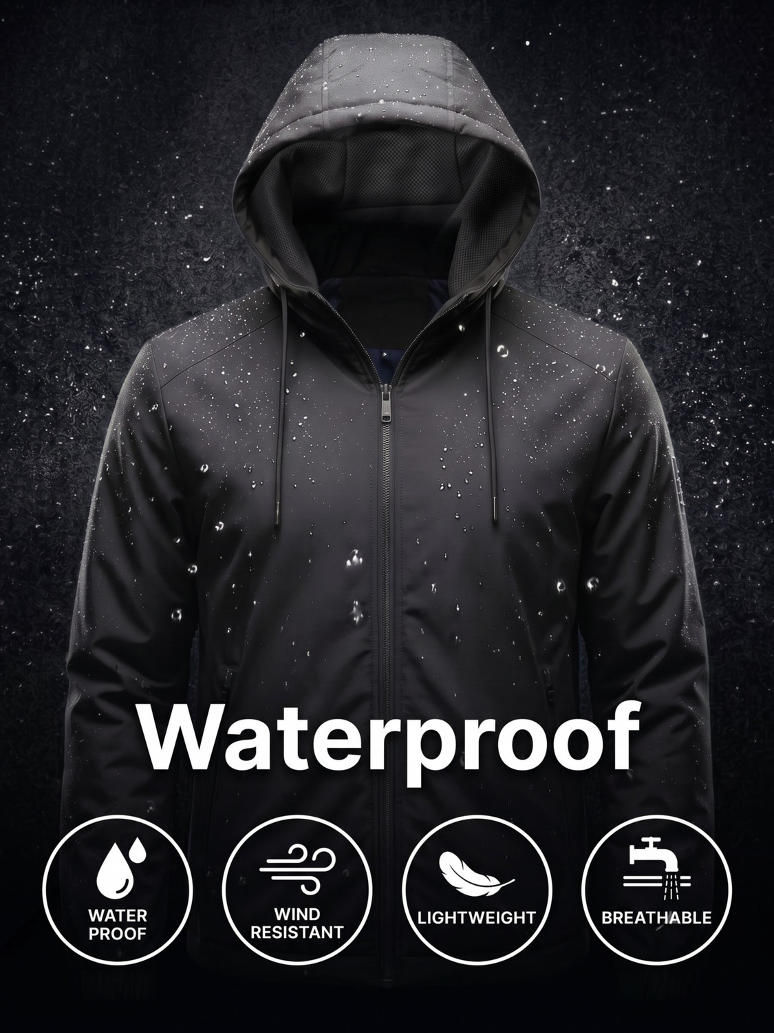 Image of Mia Fashion Solid Men Raincoat