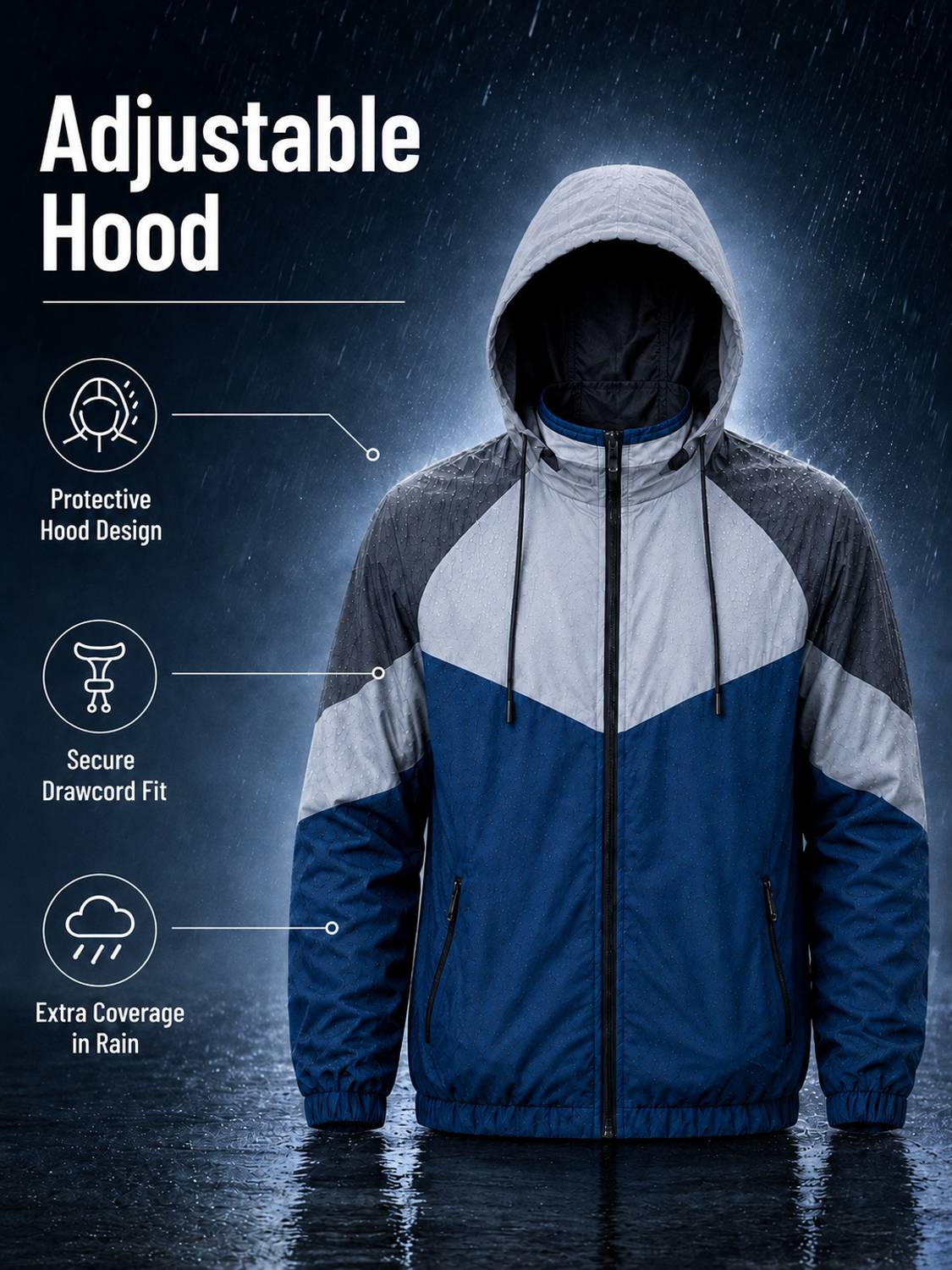 Caraba Solid, Colorblock Men Raincoat
