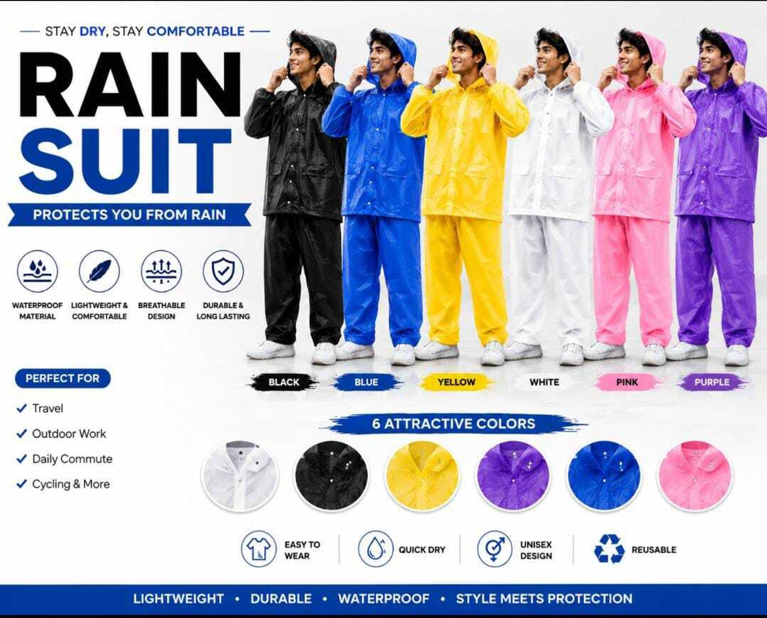 Image of Tigloo Solid Unisex Rain Suit