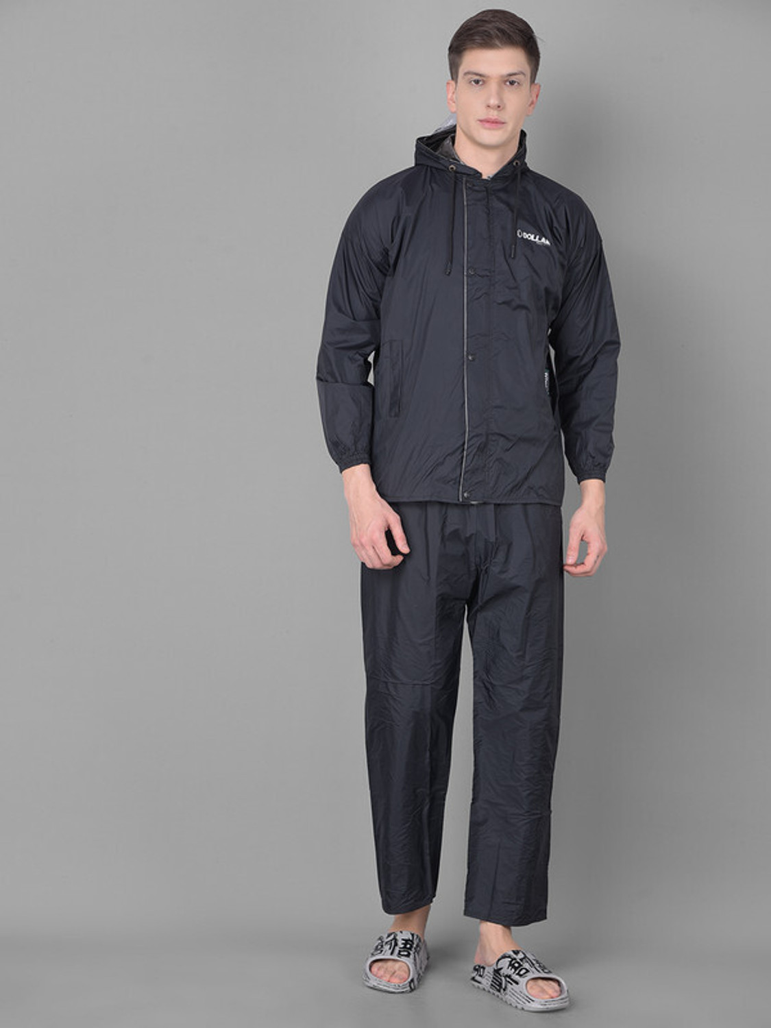Image of Dollar Dollar Rainguard Men's PVC Full Sleeve Solid Reversible Raincoat Set Solid Men Rain Suit