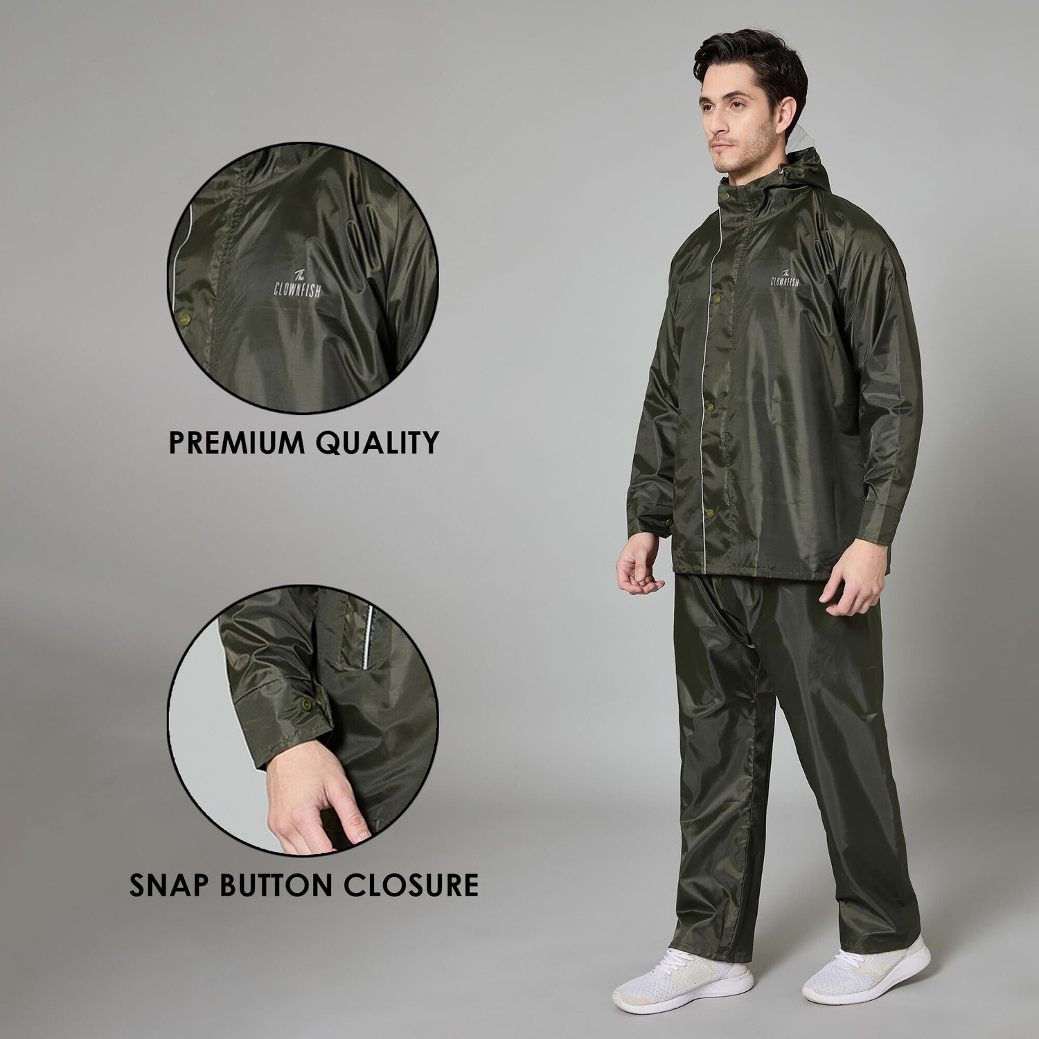Image of The CLOWNFISH Solid Men Rain Suit